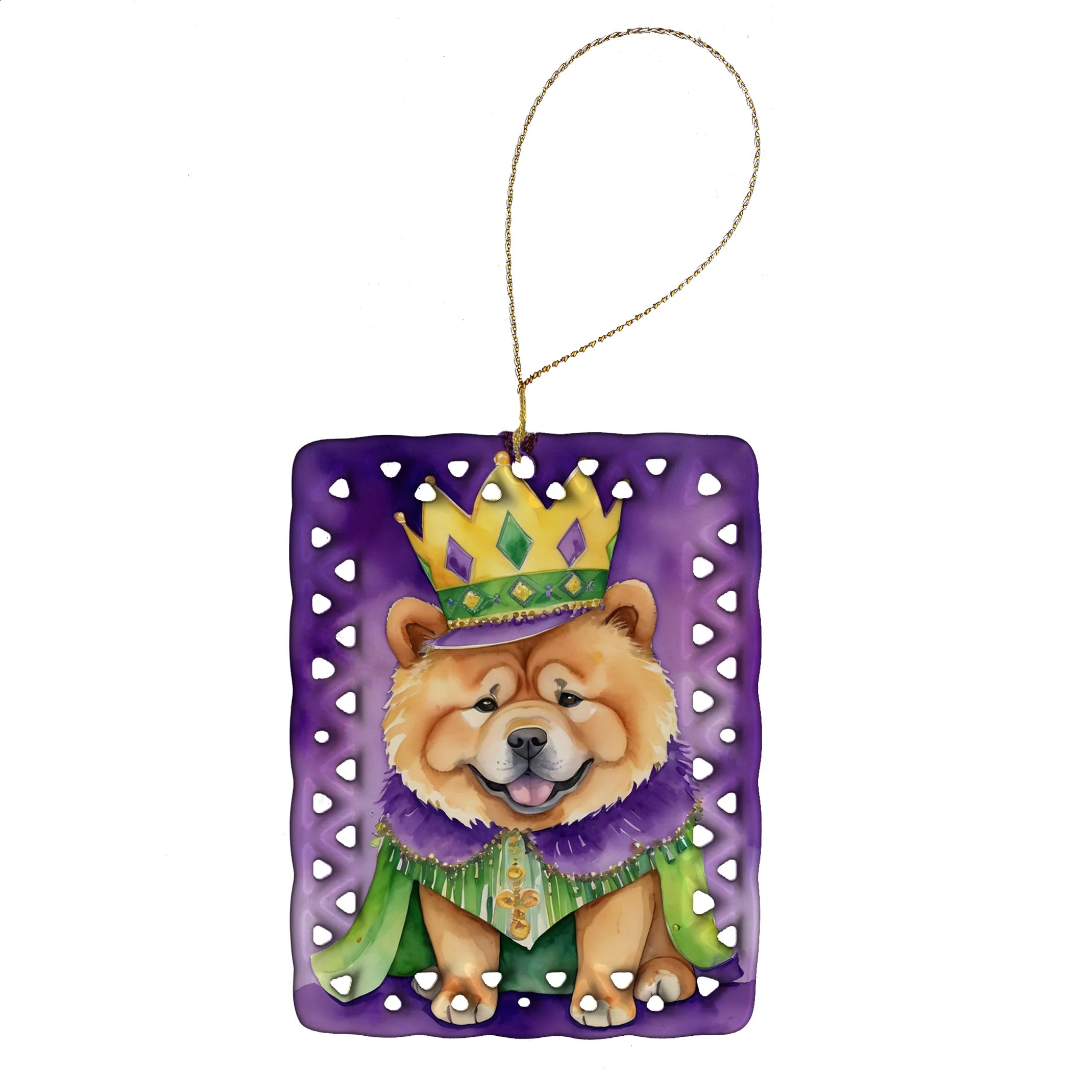 King of Mardi Gras Porcelain Ornament