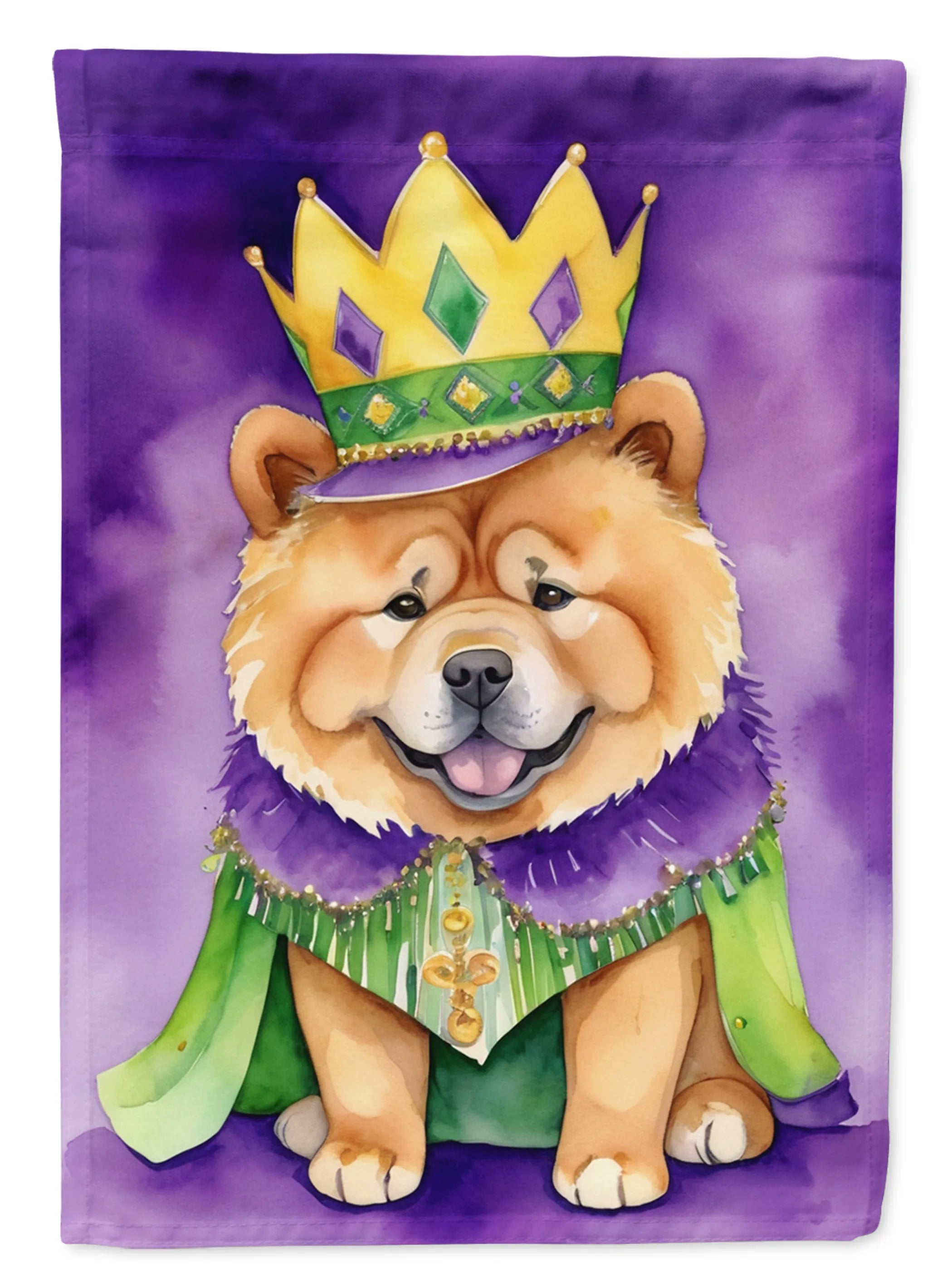 King of Mardi Gras Decorative Flag - Size: GARDEN SIZE | Pack Of: 1 | Collection name: King of mardi gras