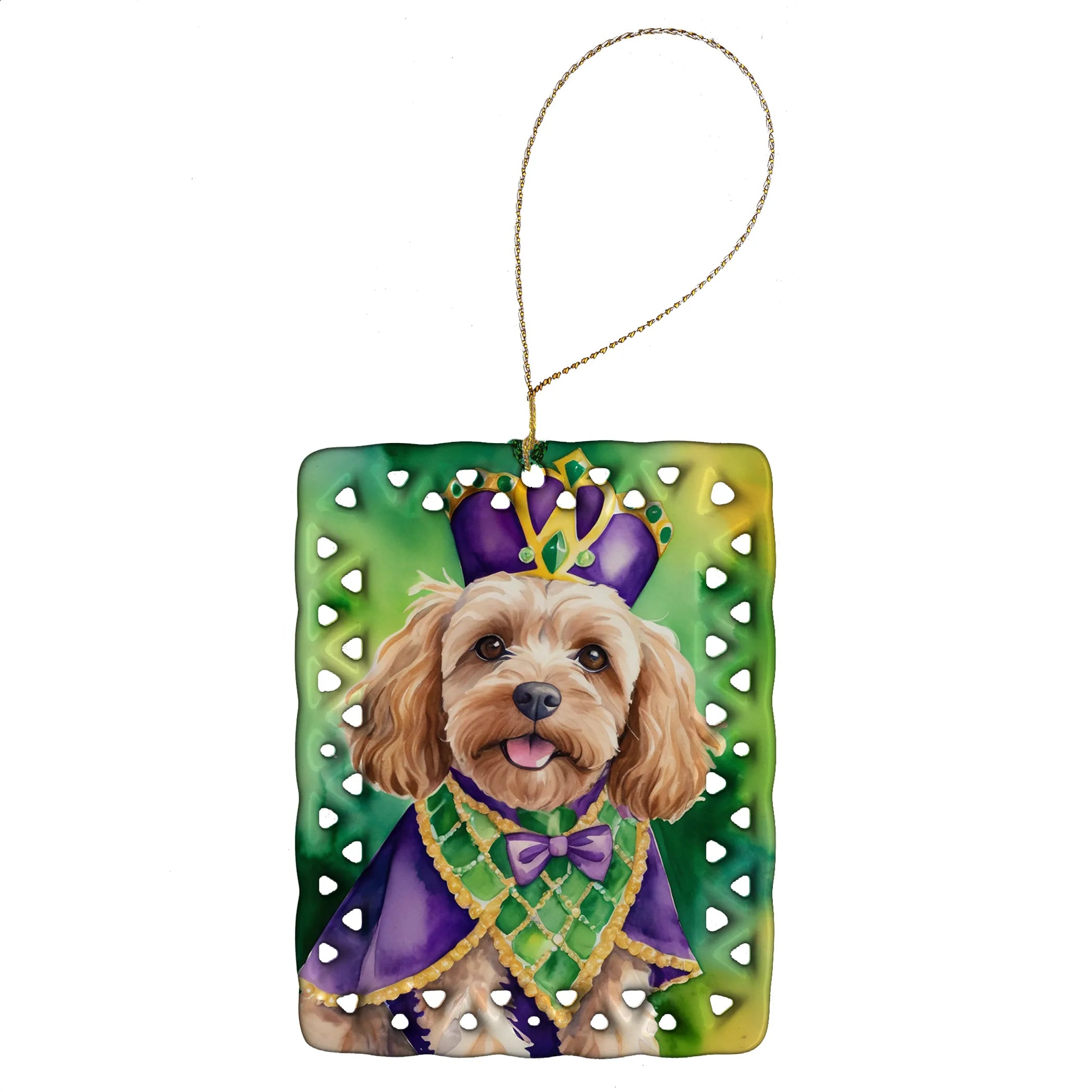King of Mardi Gras Porcelain Ornament