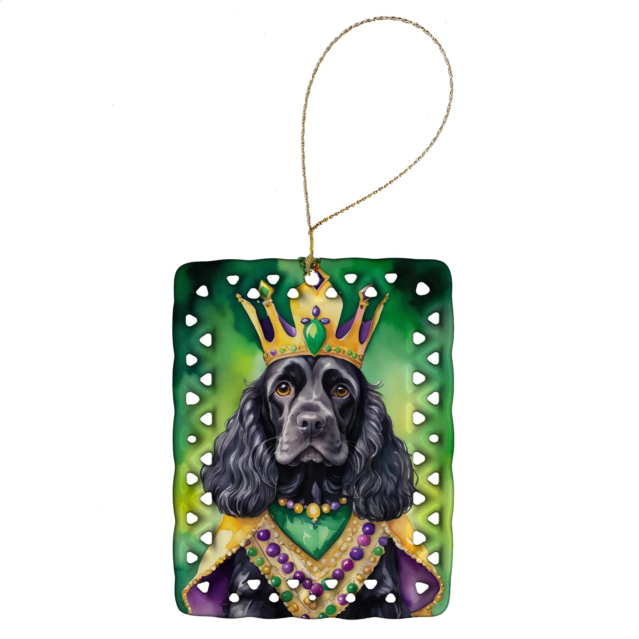 King of Mardi Gras Porcelain Ornament