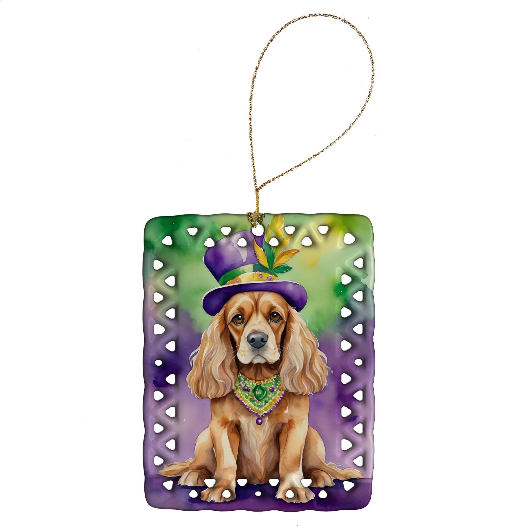 King of Mardi Gras Porcelain Ornament