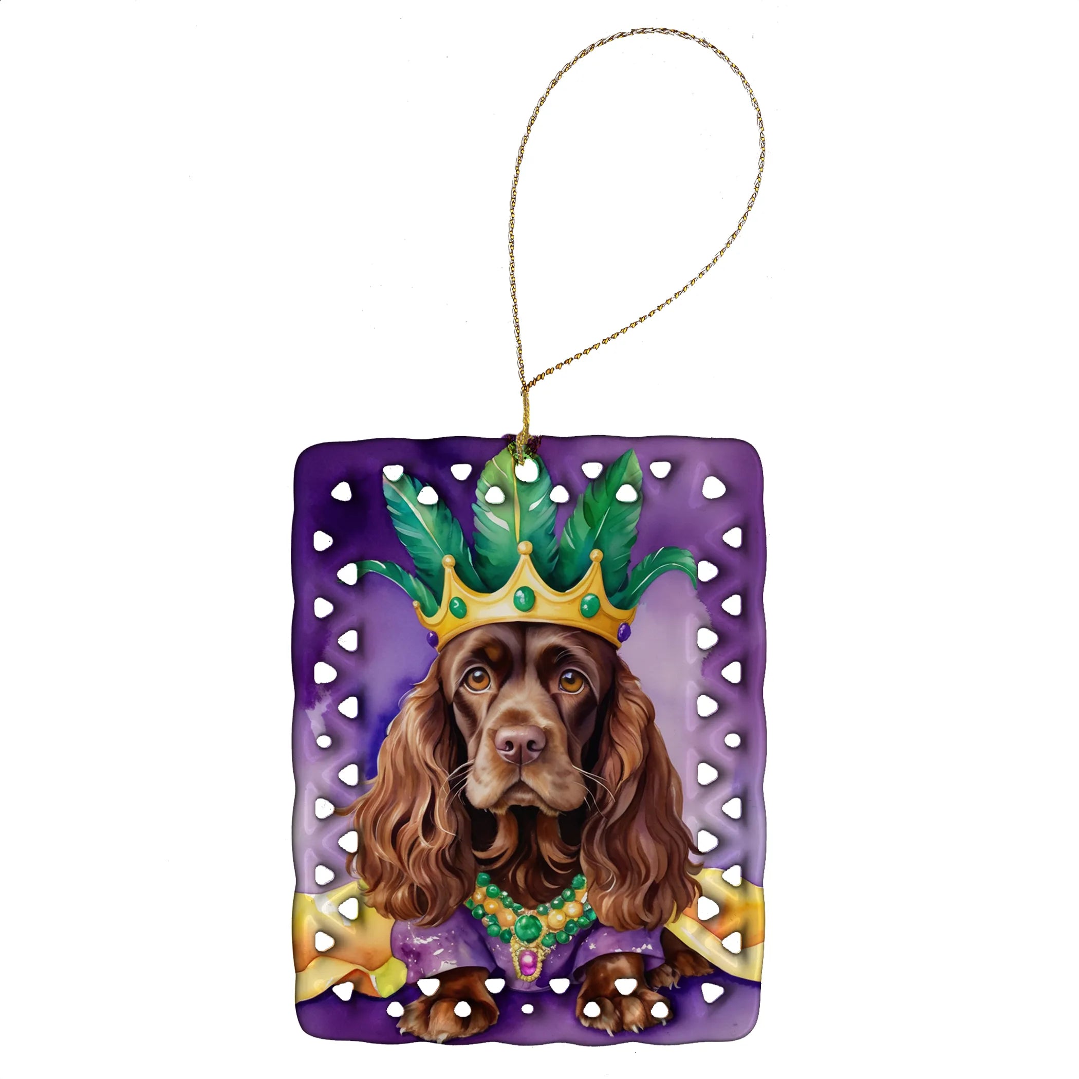 King of Mardi Gras Porcelain Ornament