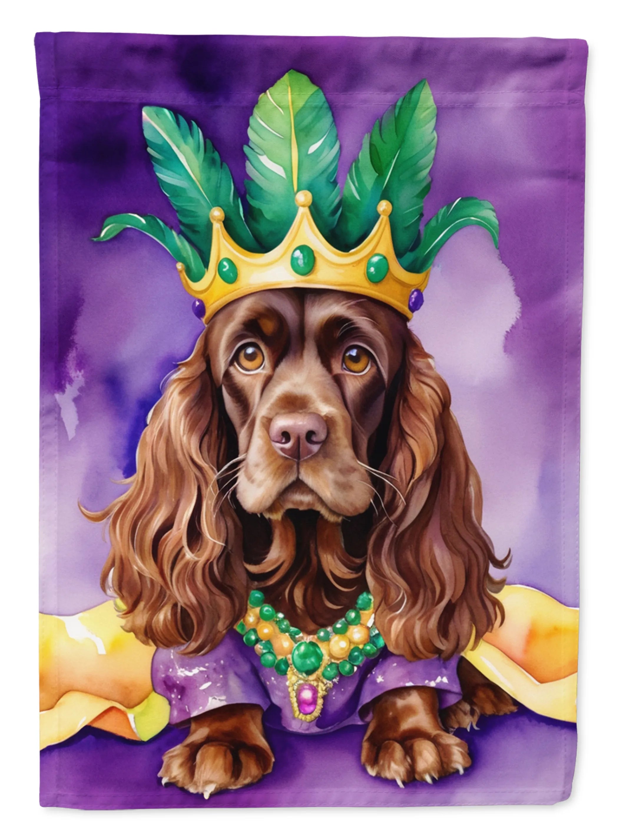 King of Mardi Gras Decorative Flag - Size: GARDEN SIZE | Pack Of: 1 | Collection name: King of mardi gras