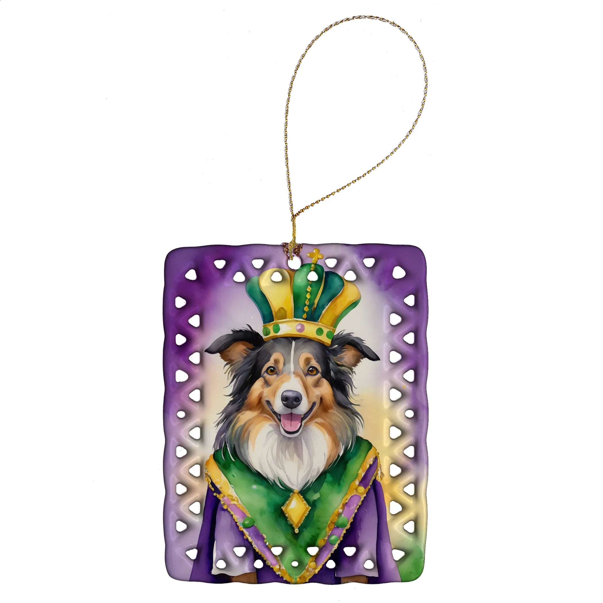 King of Mardi Gras Porcelain Ornament