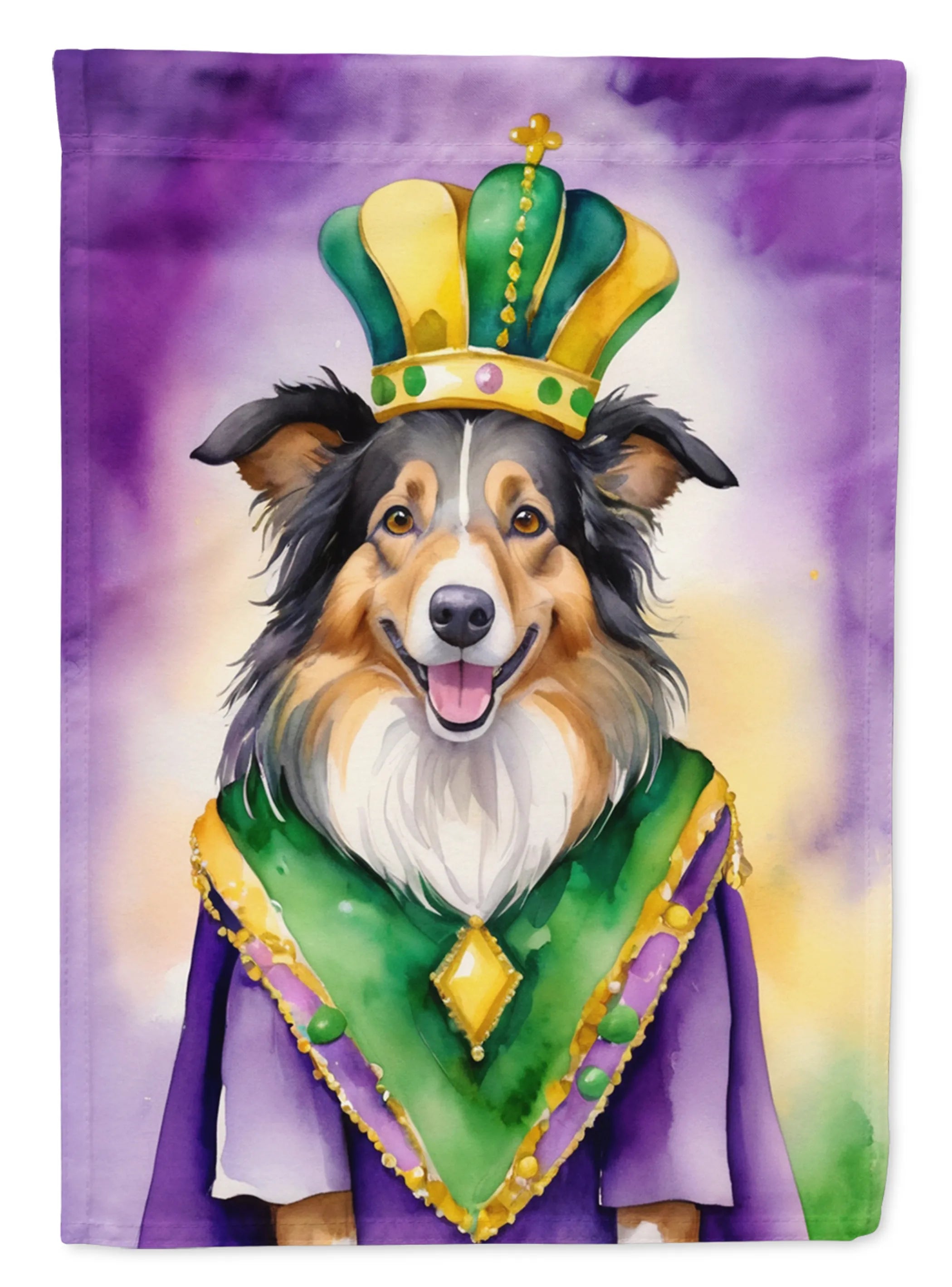 King of Mardi Gras Decorative Flag - Size: GARDEN SIZE | Pack Of: 1 | Collection name: King of mardi gras