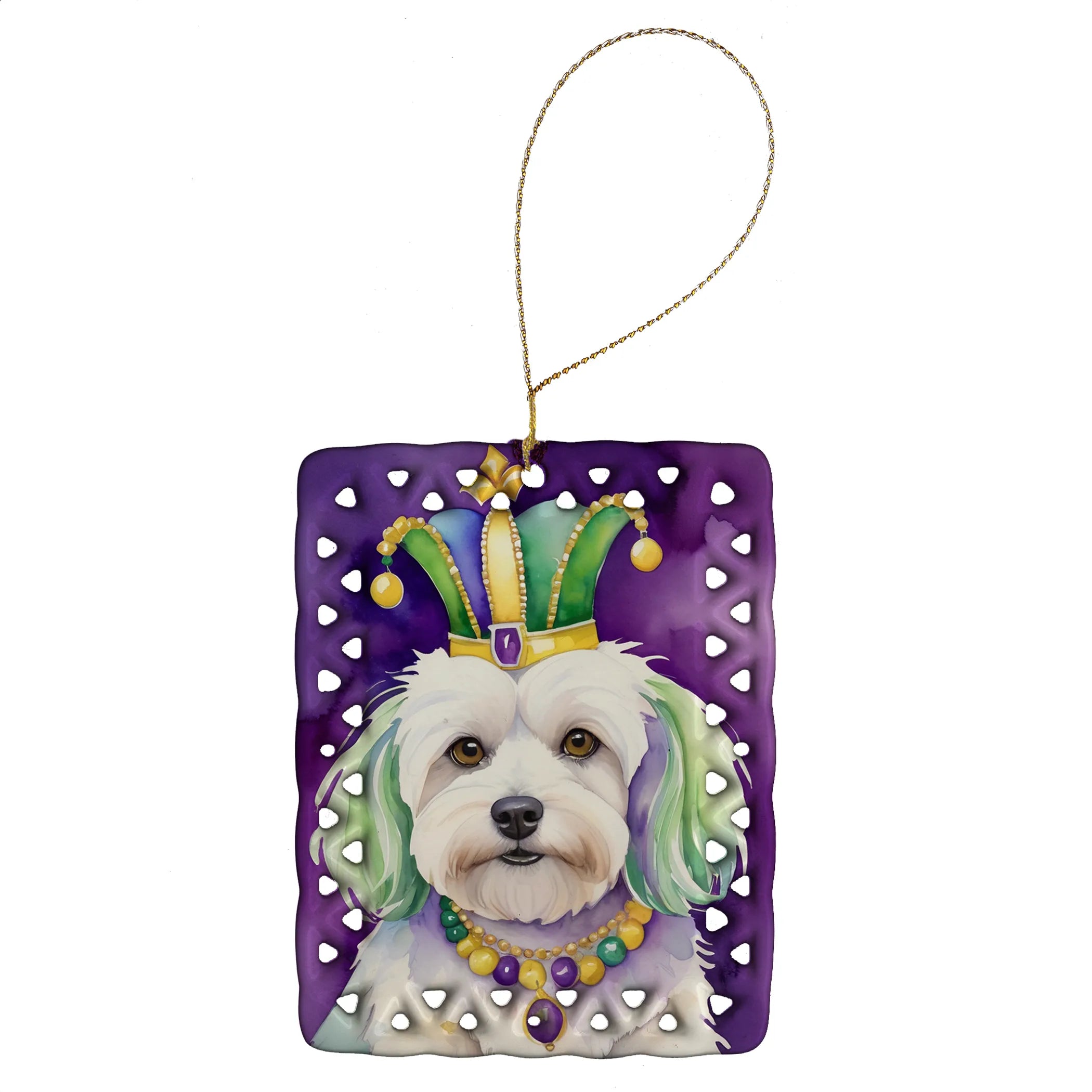King of Mardi Gras Porcelain Ornament