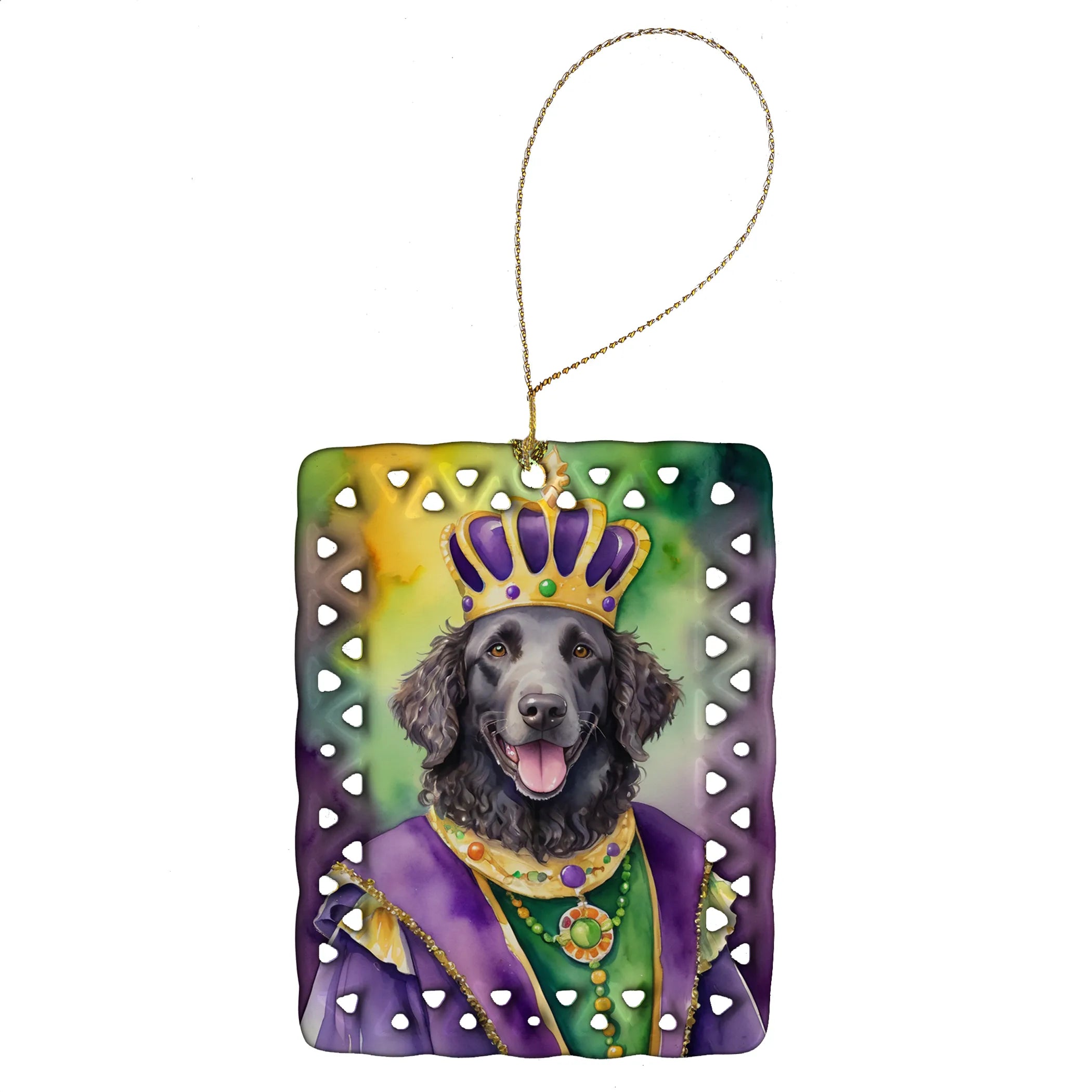 King of Mardi Gras Porcelain Ornament