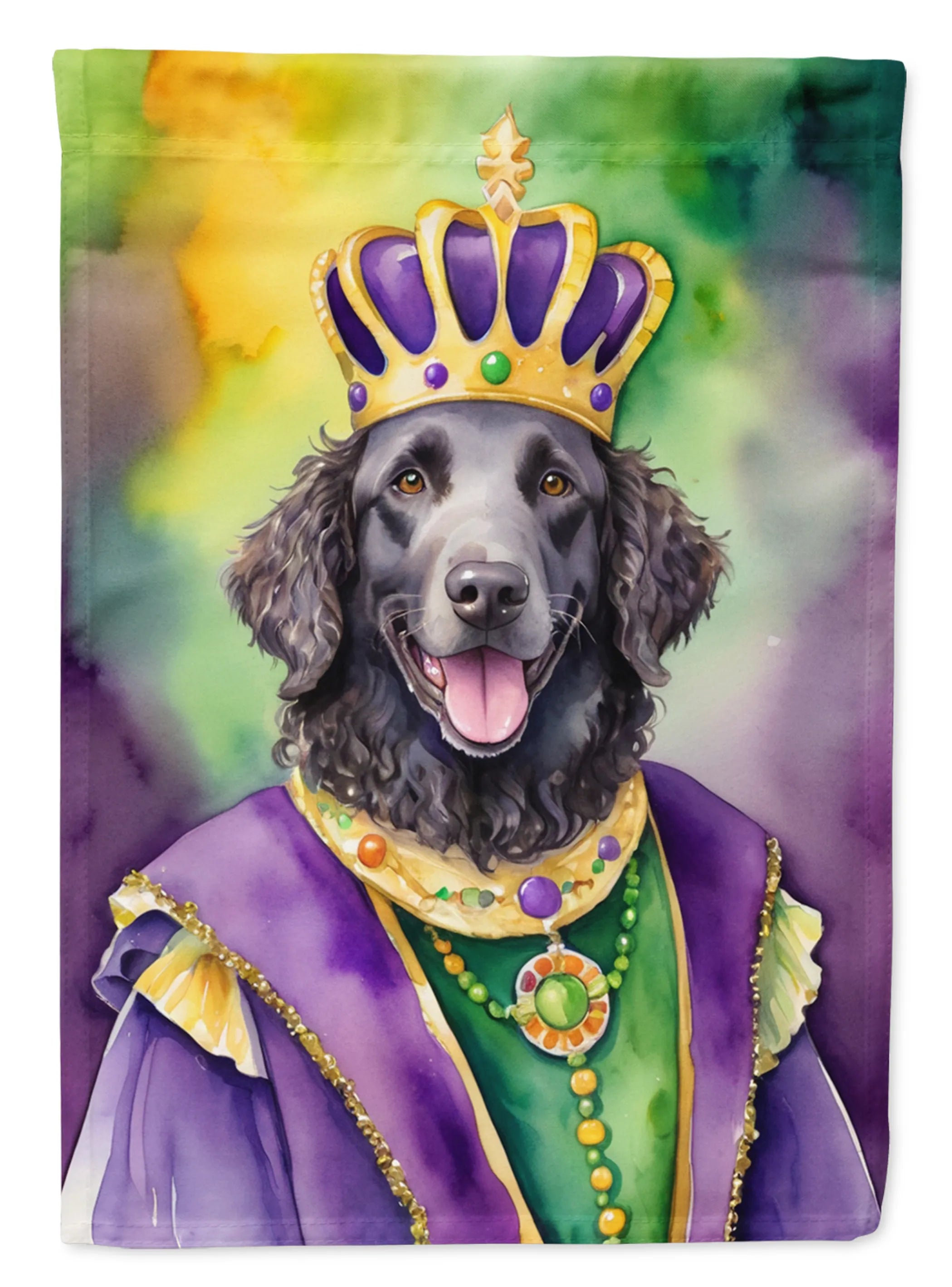 King of Mardi Gras Decorative Flag - Size: GARDEN SIZE | Pack Of: 1 | Collection name: King of mardi gras
