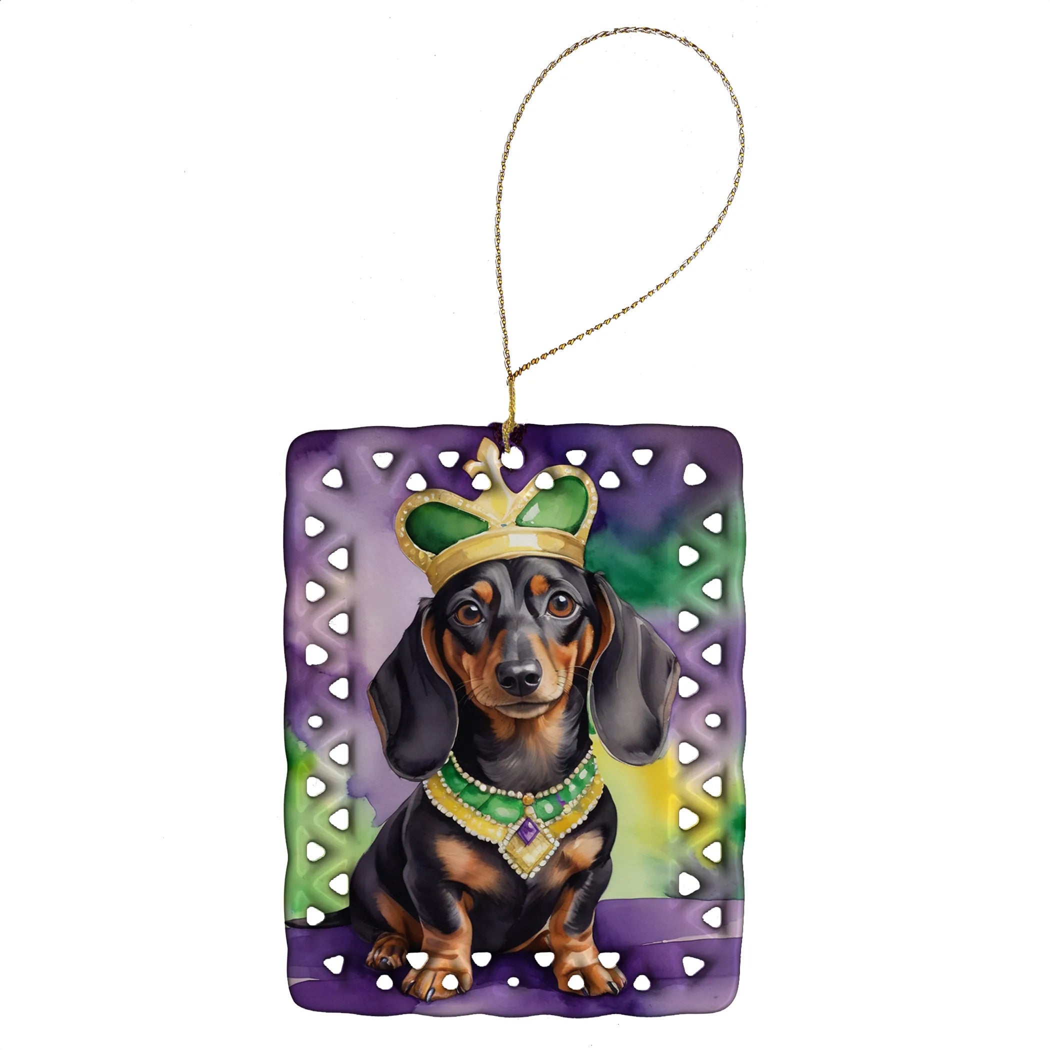 King of Mardi Gras Porcelain Ornament