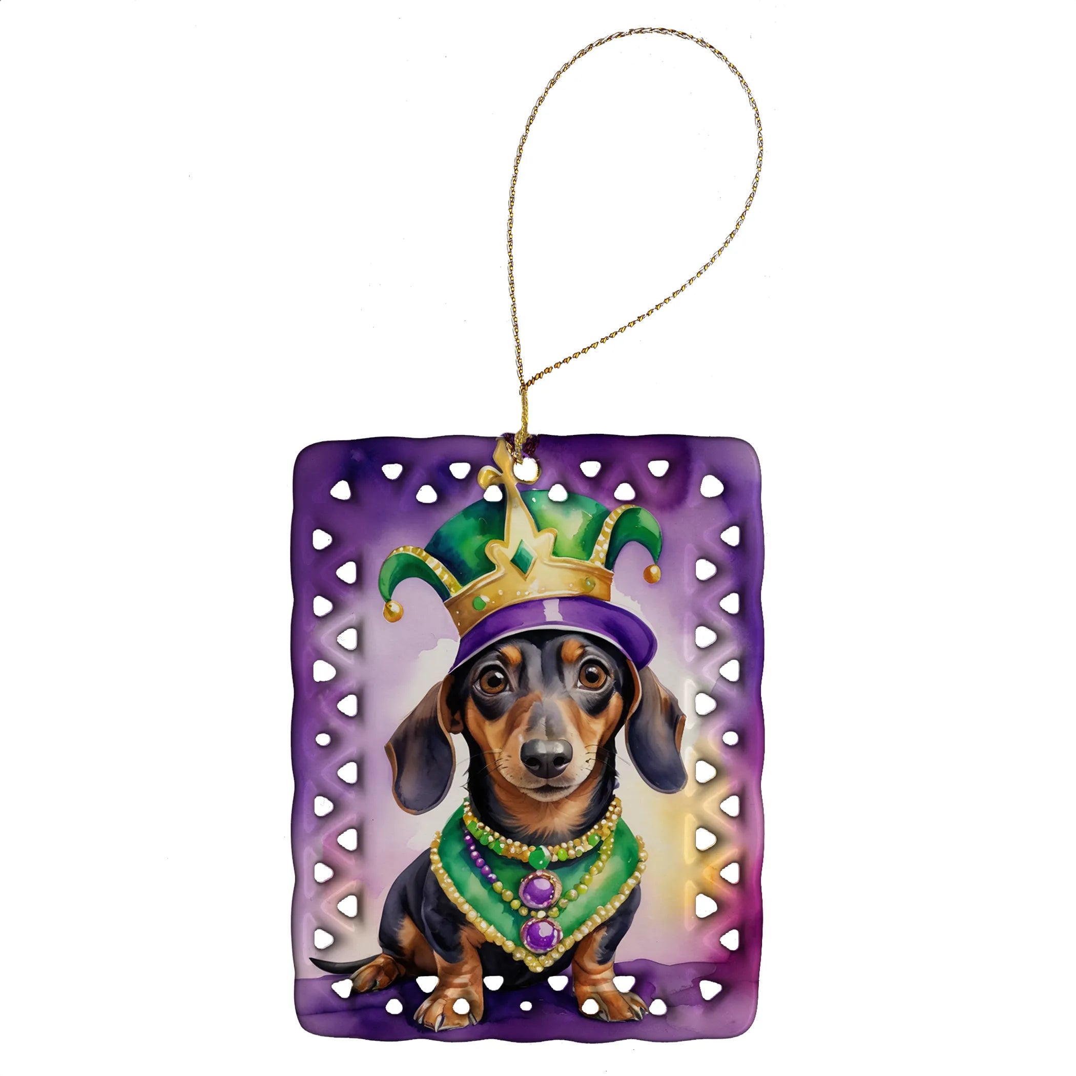 King of Mardi Gras Porcelain Ornament