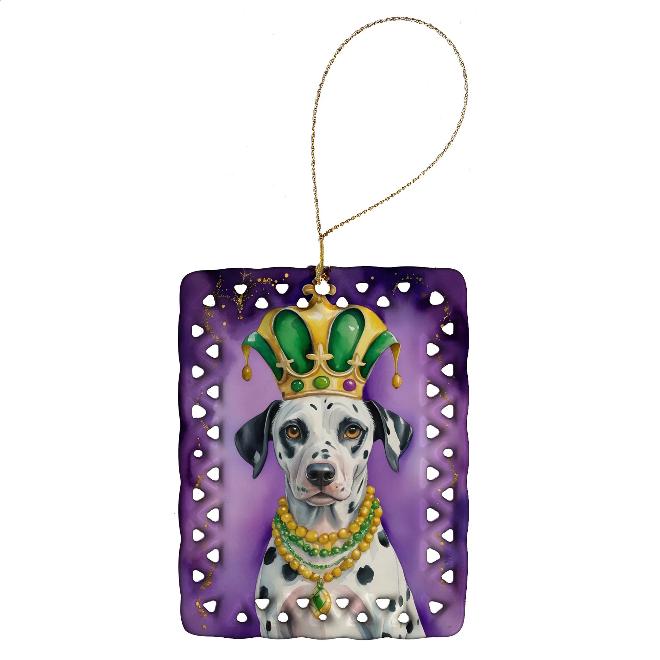 King of Mardi Gras Porcelain Ornament