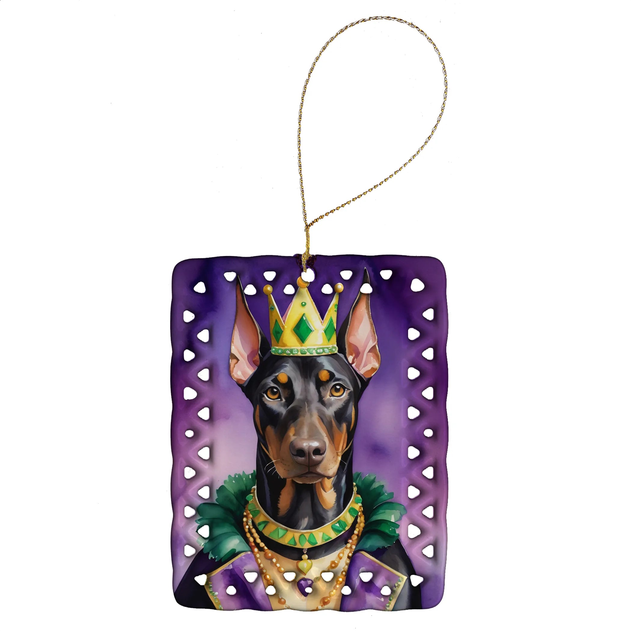 King of Mardi Gras Porcelain Ornament