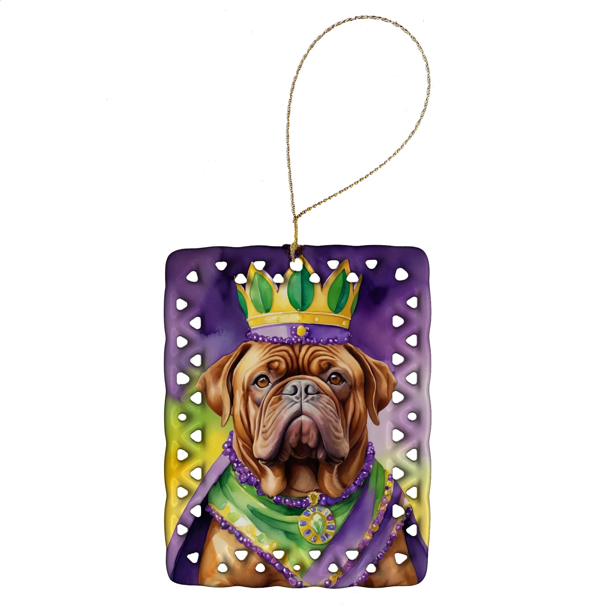 King of Mardi Gras Porcelain Ornament