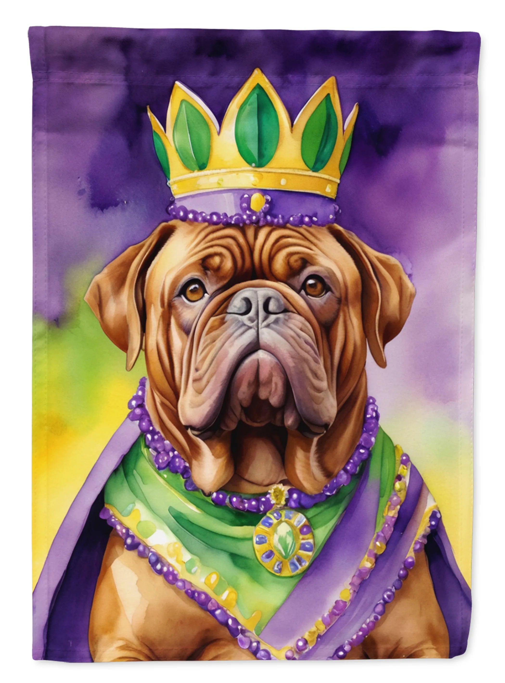 King of Mardi Gras Decorative Flag - Size: GARDEN SIZE | Pack Of: 1 | Collection name: King of mardi gras