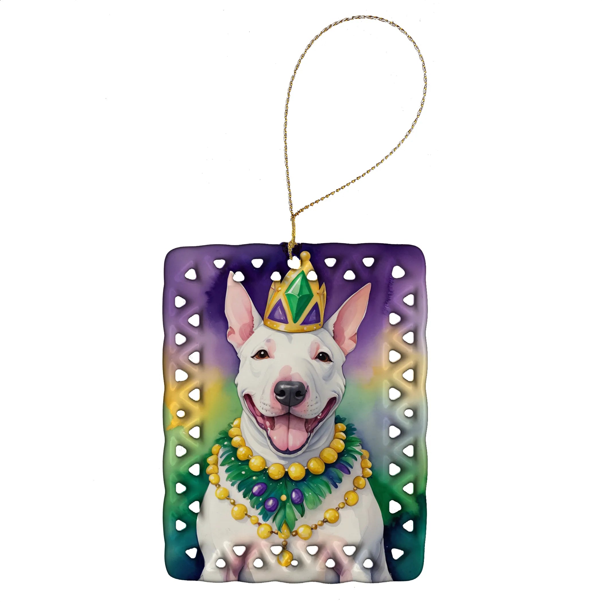 King of Mardi Gras Porcelain Ornament