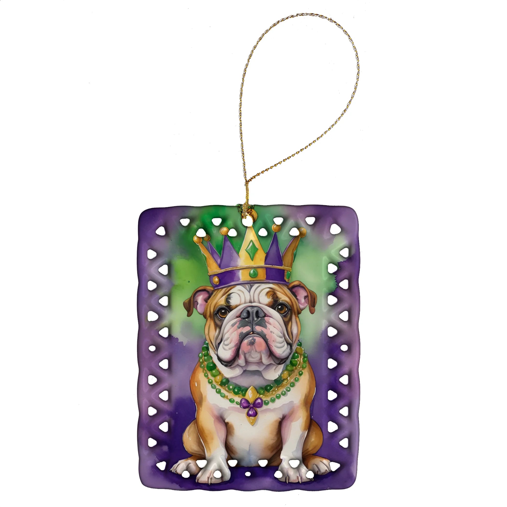King of Mardi Gras Porcelain Ornament