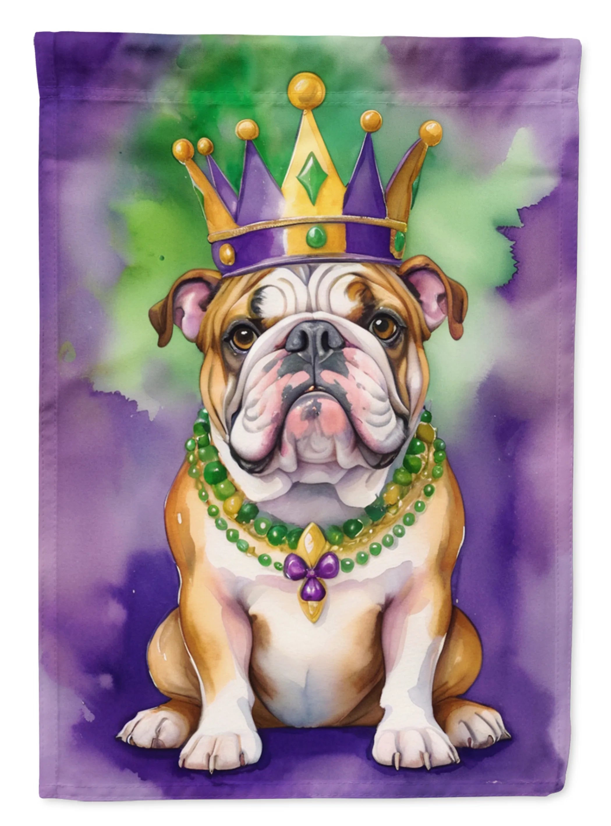 King of Mardi Gras Decorative Flag - Size: GARDEN SIZE | Pack Of: 1 | Collection name: King of mardi gras