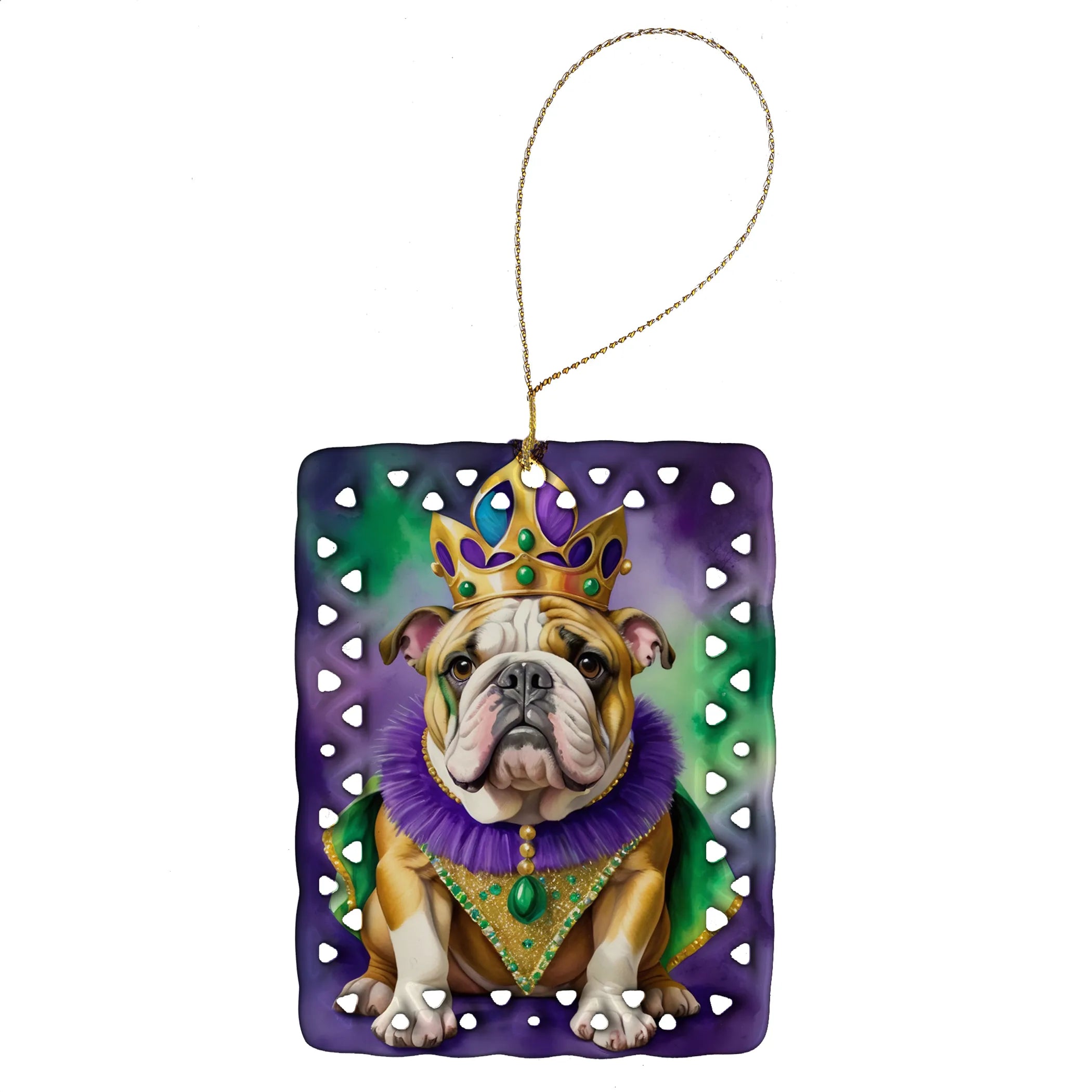 King of Mardi Gras Porcelain Ornament