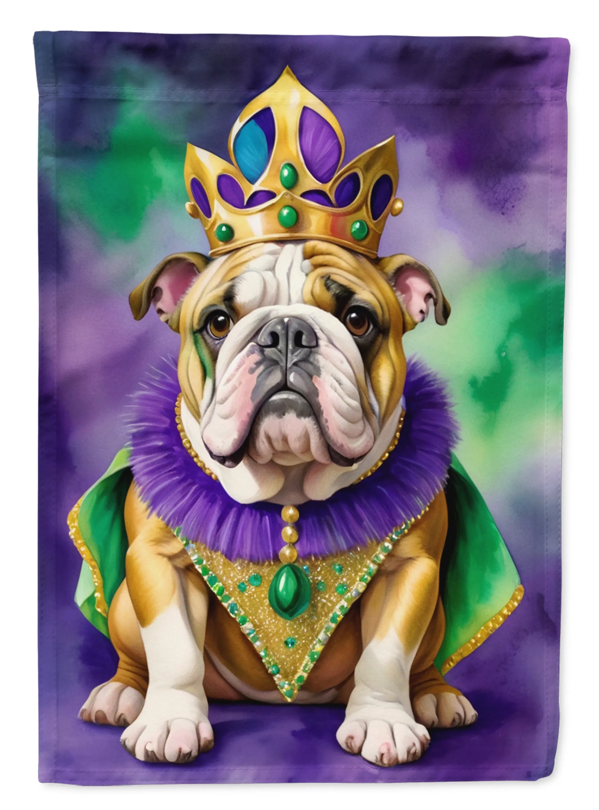 King of Mardi Gras Decorative Flag - Size: GARDEN SIZE | Pack Of: 1 | Collection name: King of mardi gras