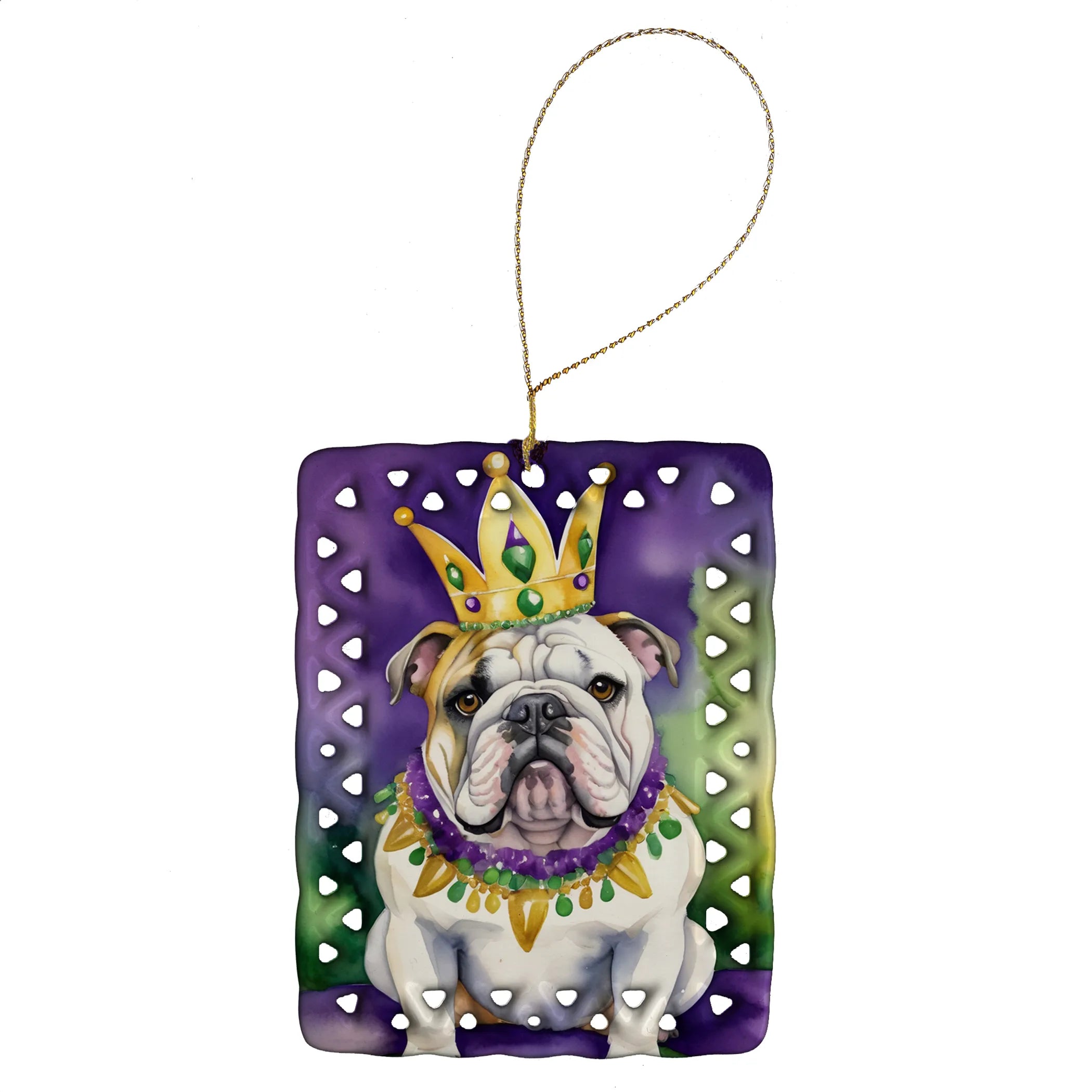 King of Mardi Gras Porcelain Ornament