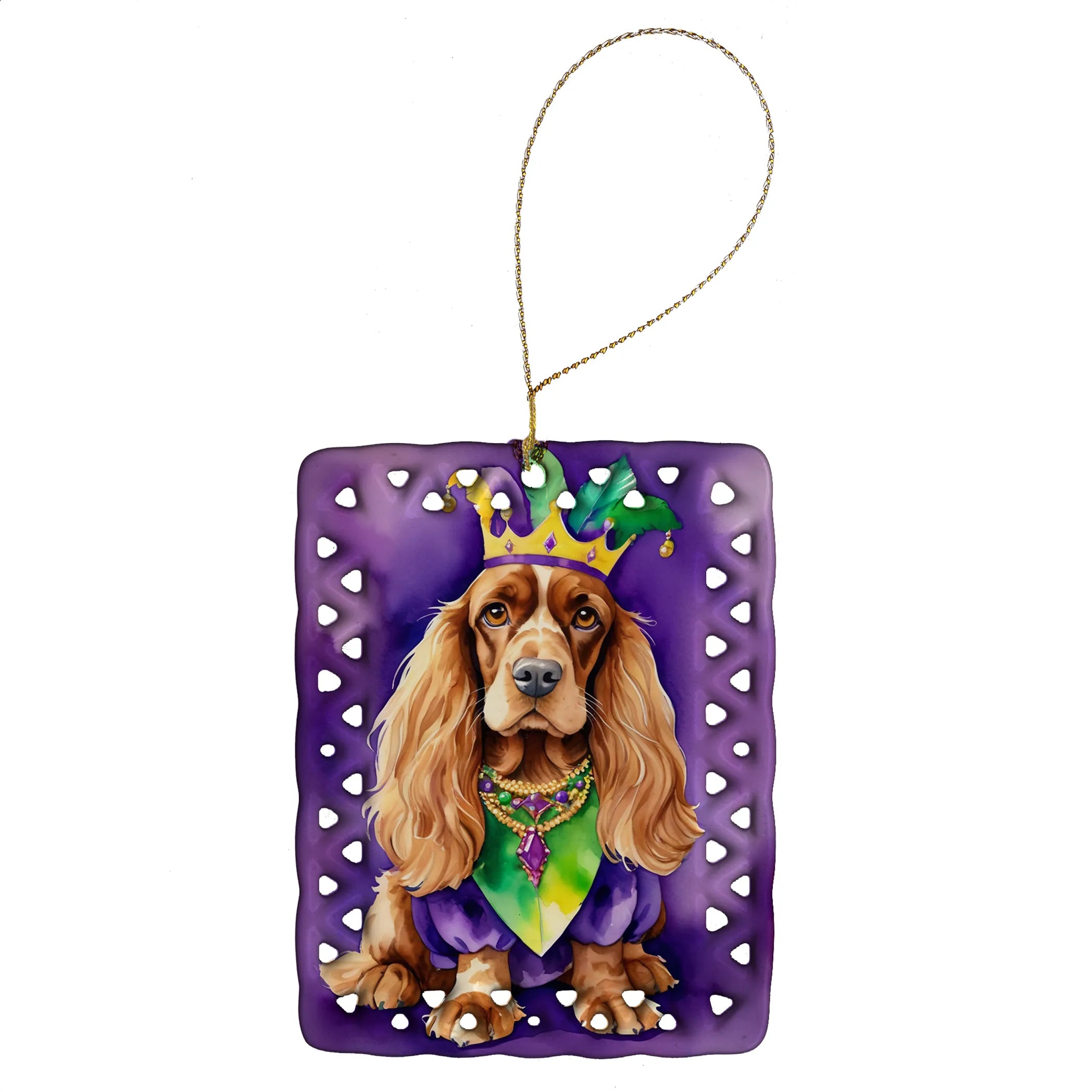 King of Mardi Gras Porcelain Ornament