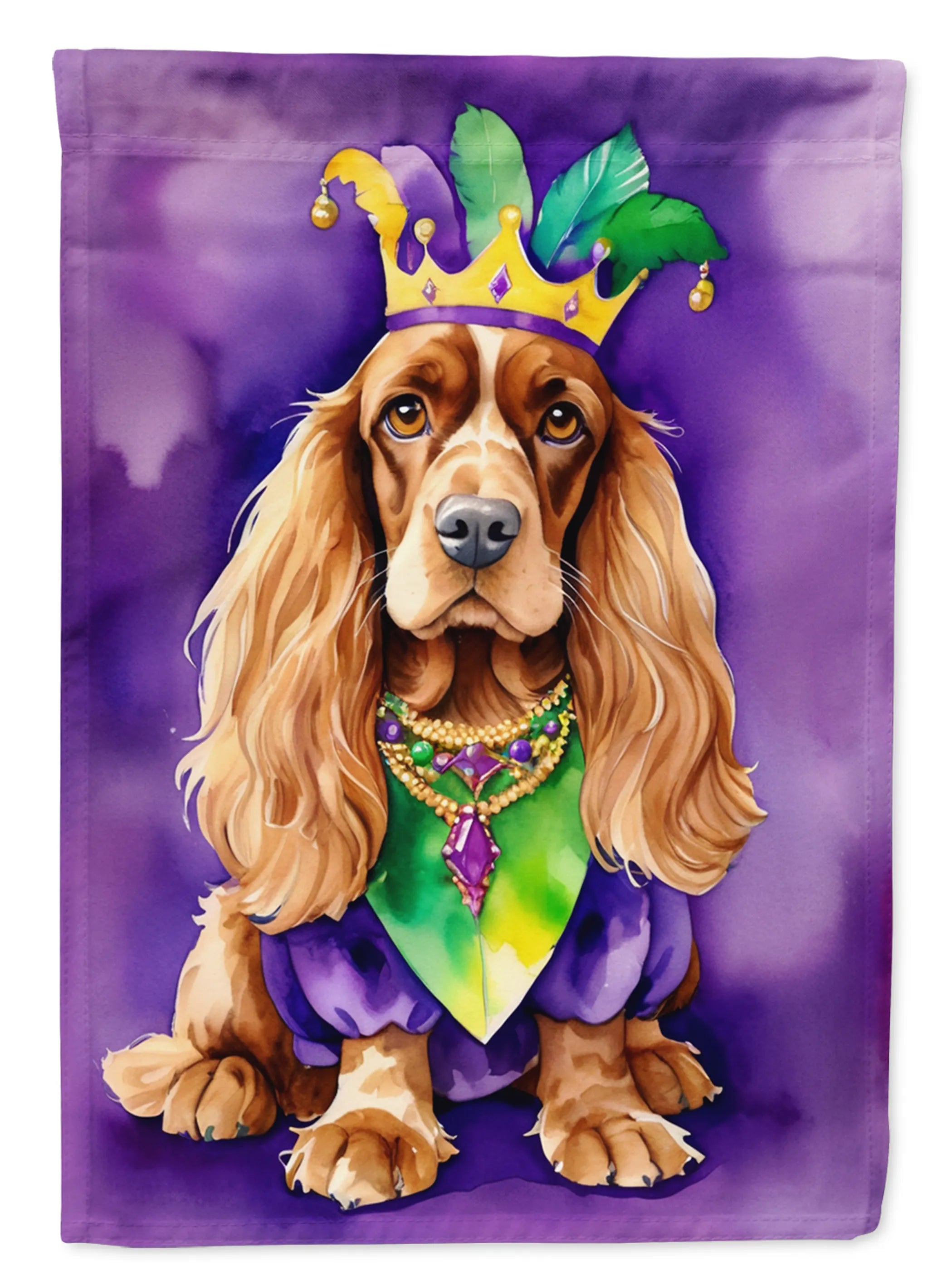 King of Mardi Gras Decorative Flag - Size: GARDEN SIZE | Pack Of: 1 | Collection name: King of mardi gras