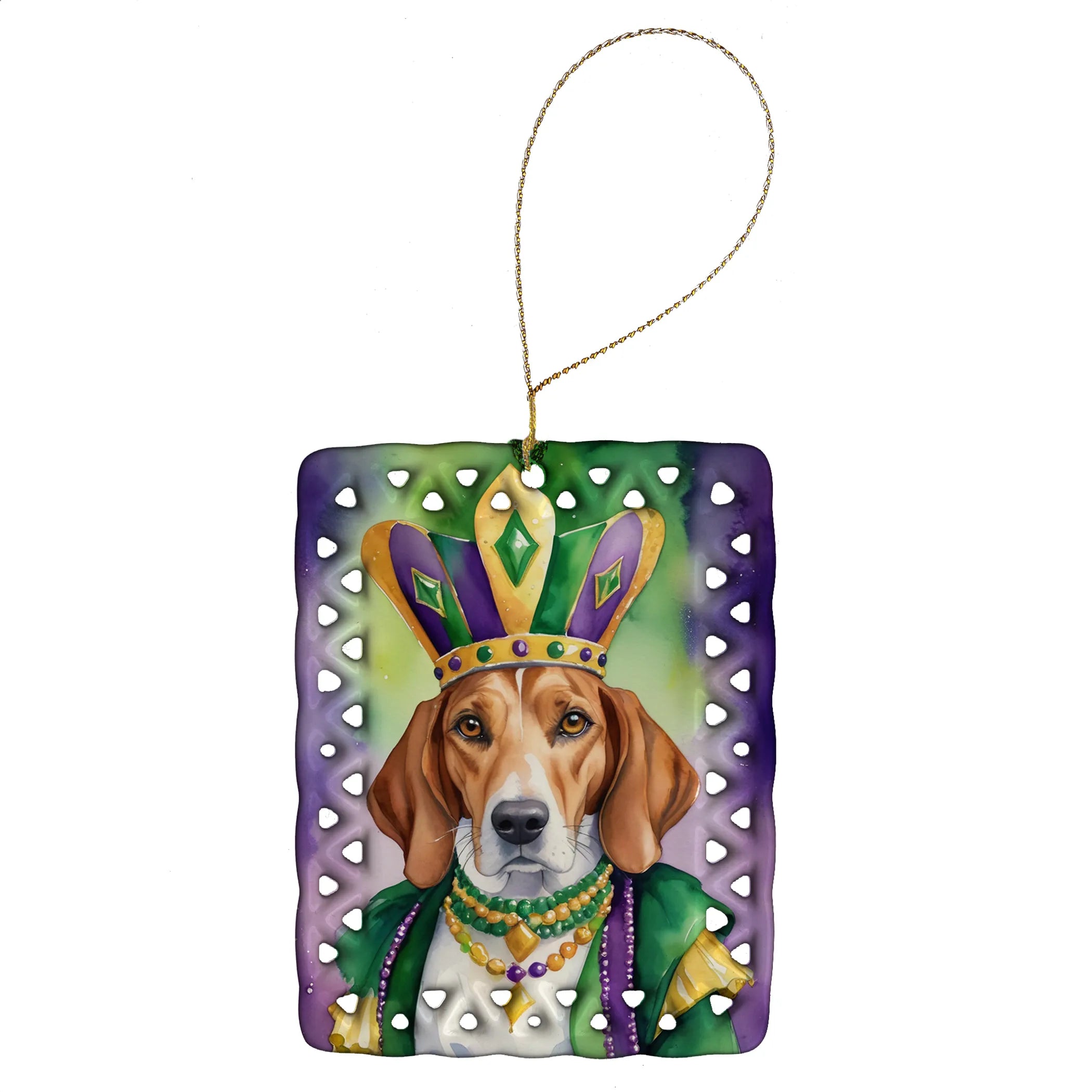 King of Mardi Gras Porcelain Ornament
