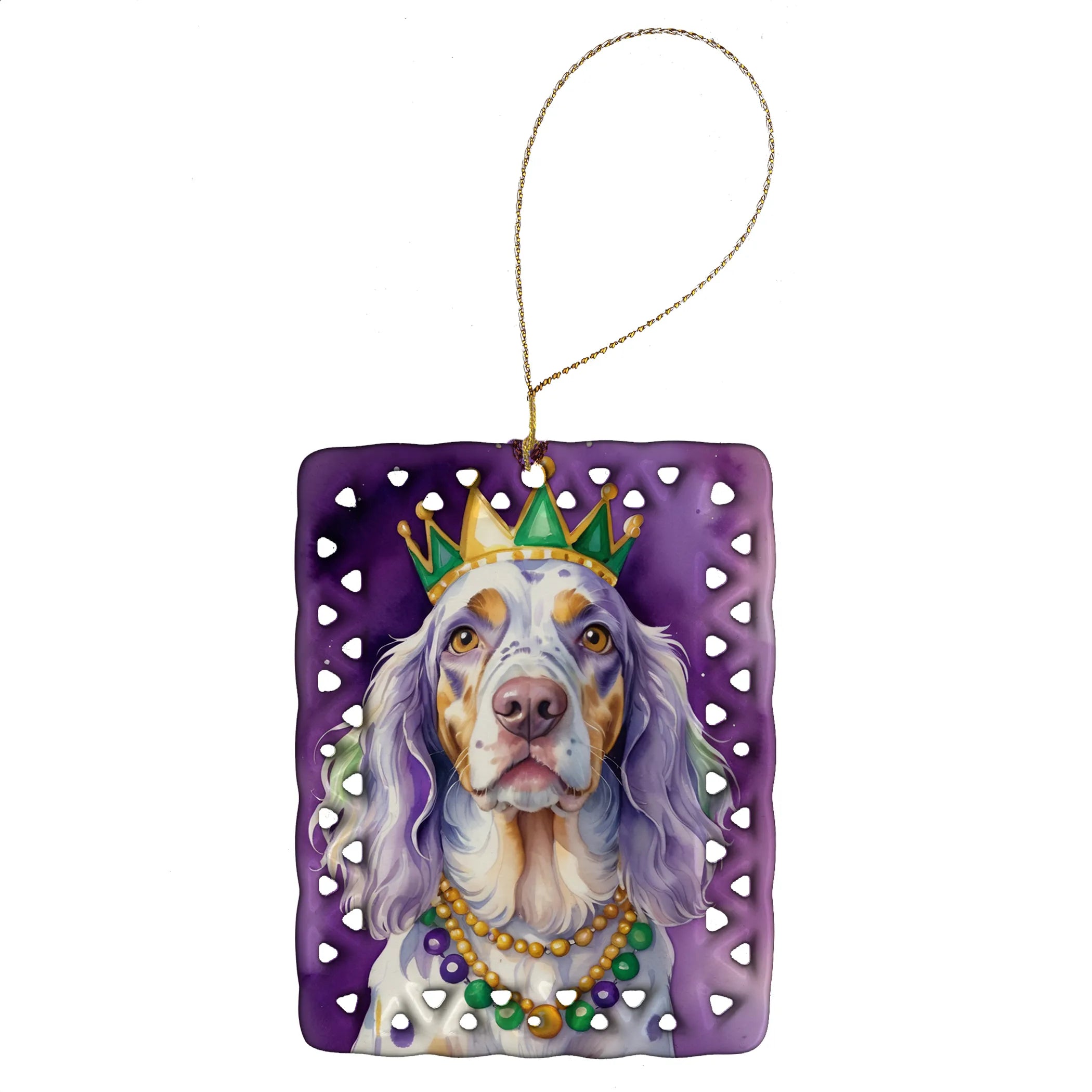 King of Mardi Gras Porcelain Ornament