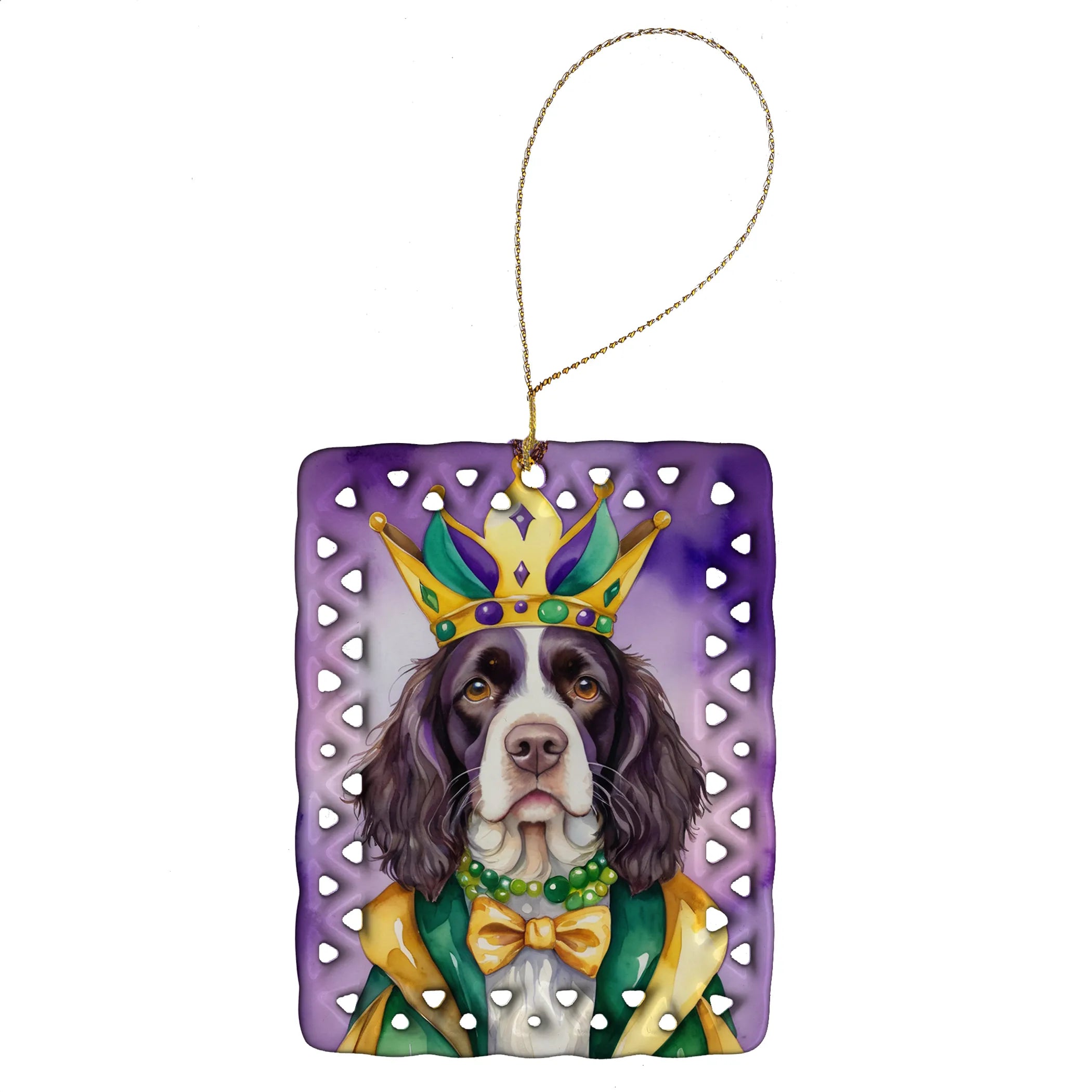 King of Mardi Gras Porcelain Ornament