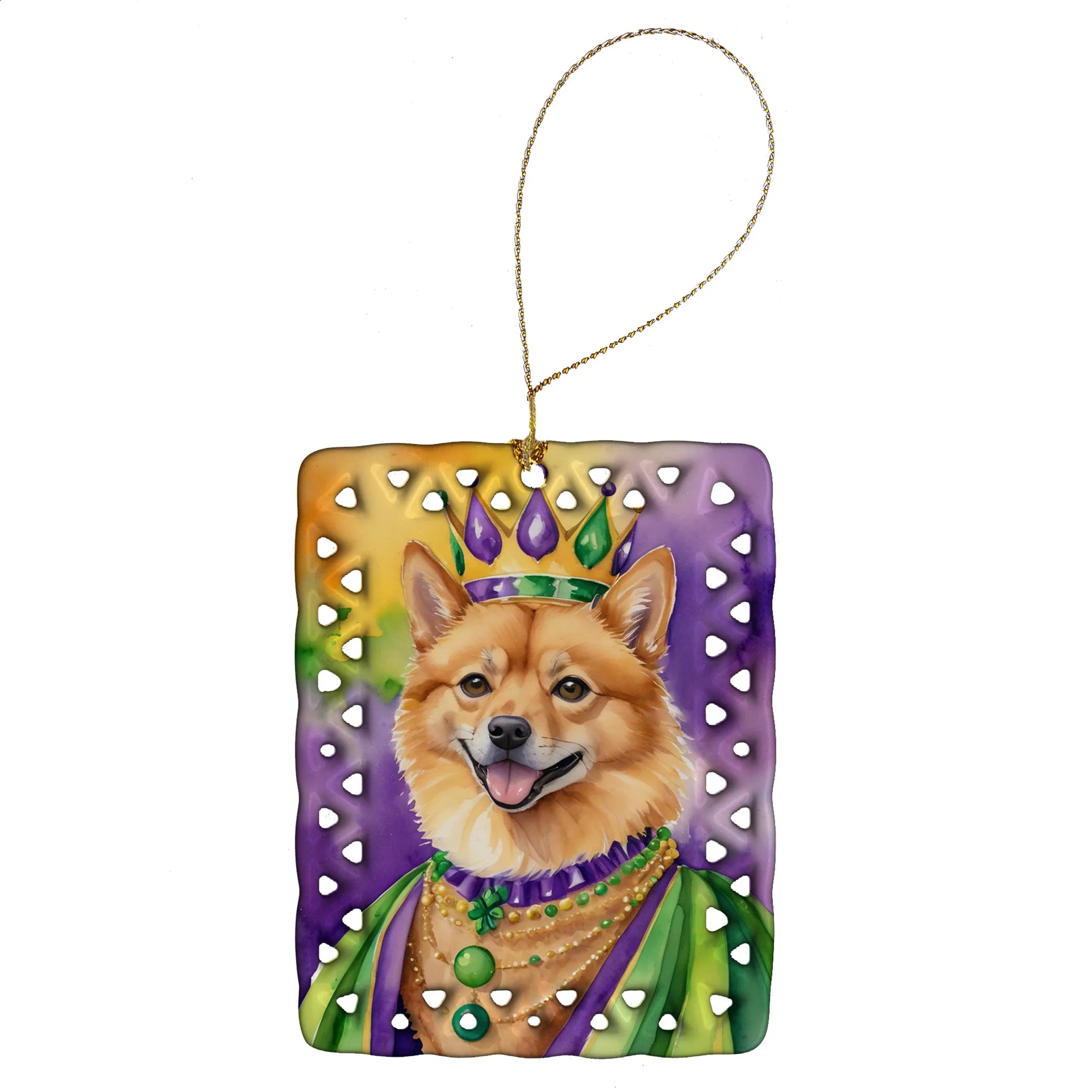 King of Mardi Gras Porcelain Ornament