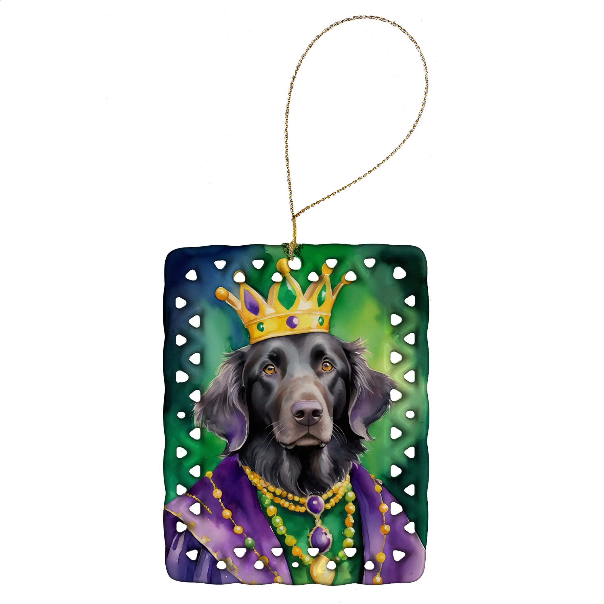 King of Mardi Gras Porcelain Ornament