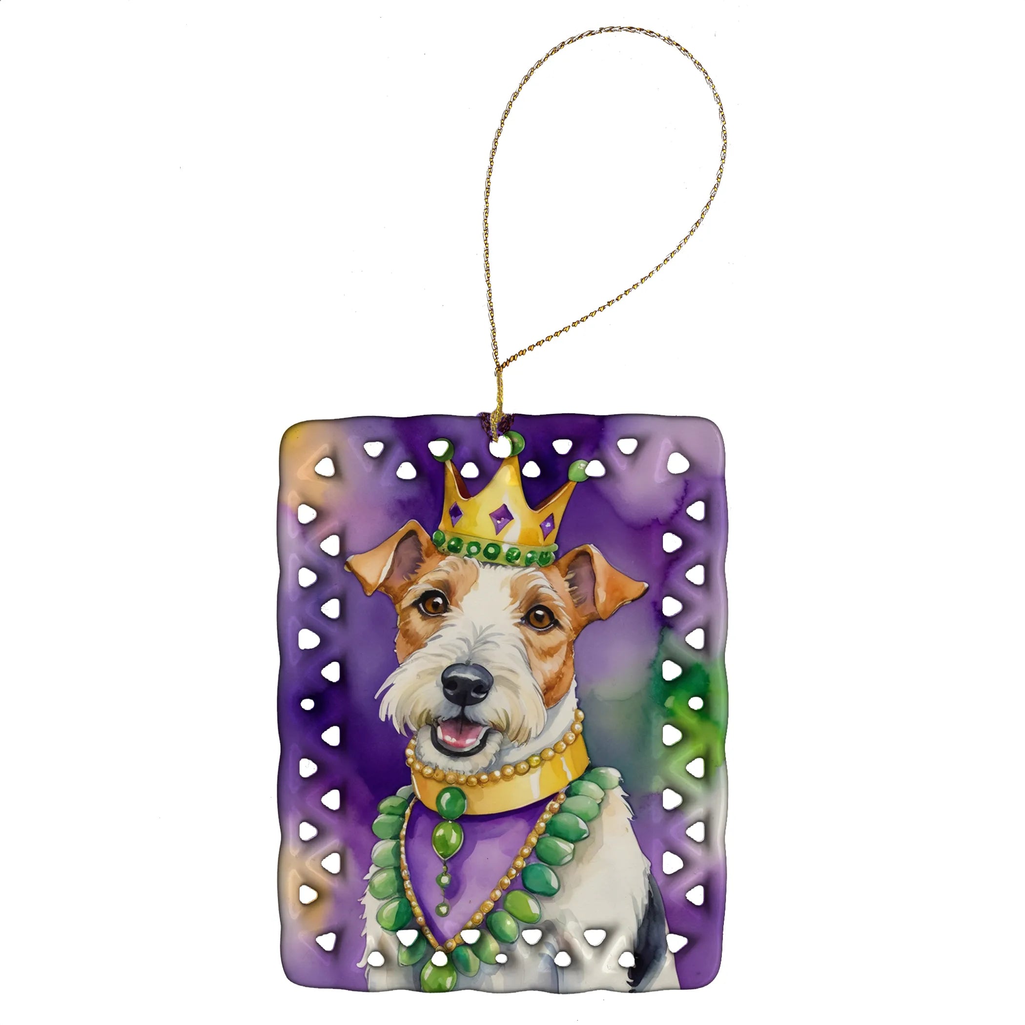 King of Mardi Gras Porcelain Ornament