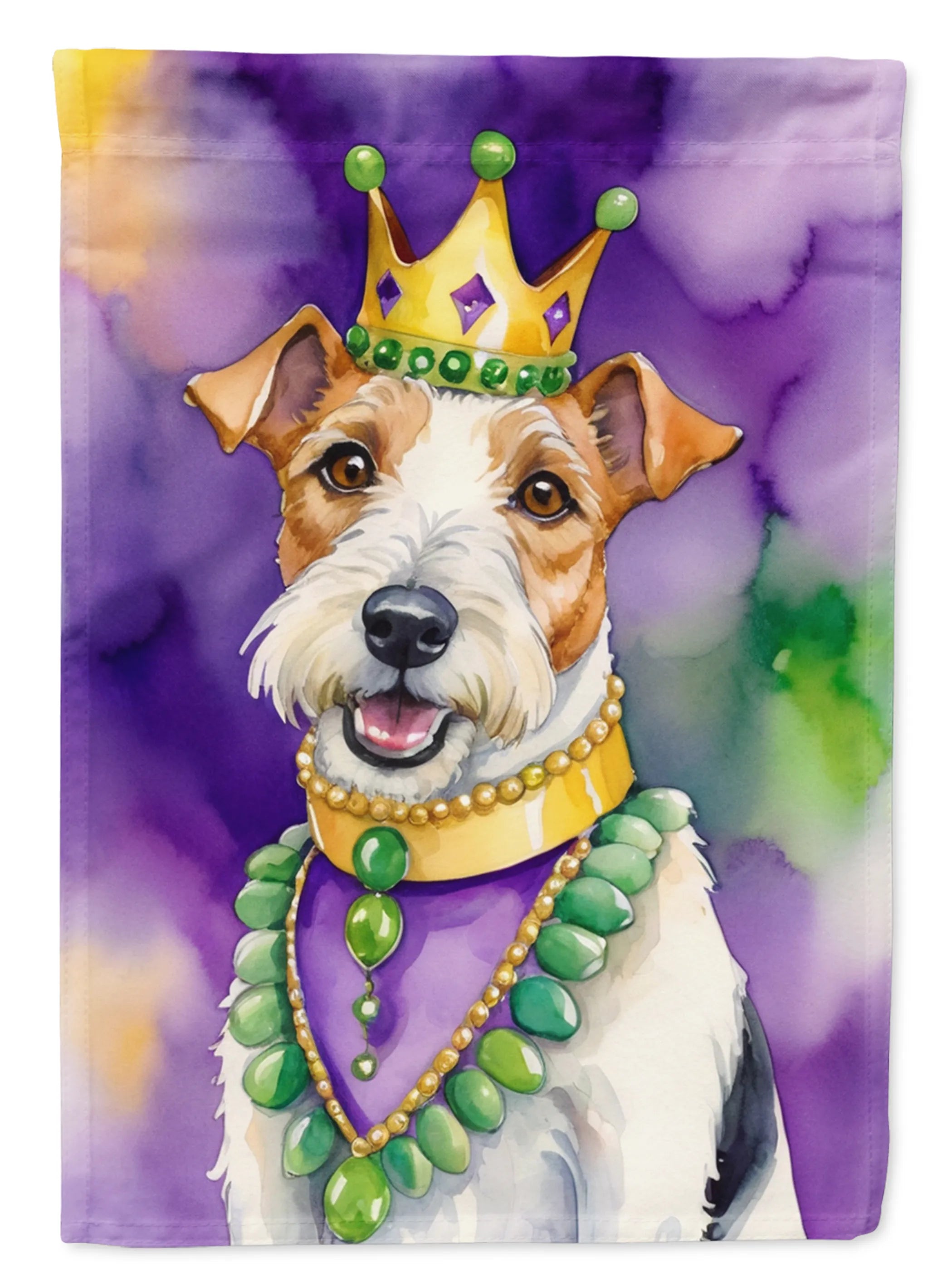 King of Mardi Gras Decorative Flag - Size: GARDEN SIZE | Pack Of: 1 | Collection name: King of mardi gras