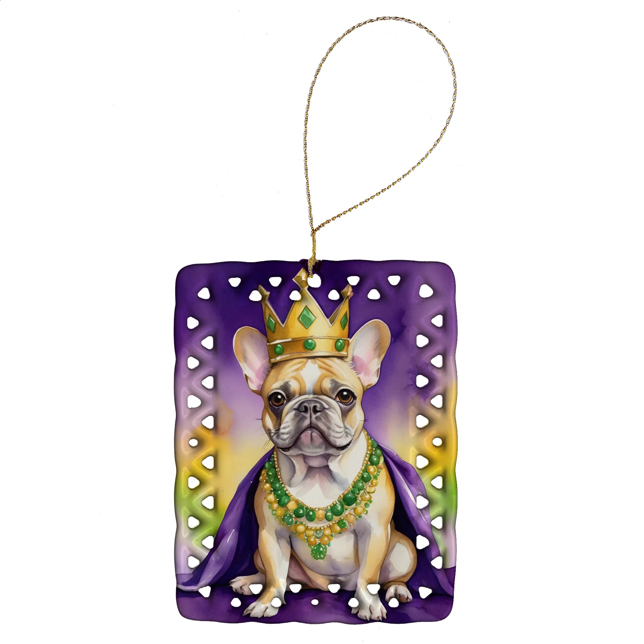 King of Mardi Gras Porcelain Ornament