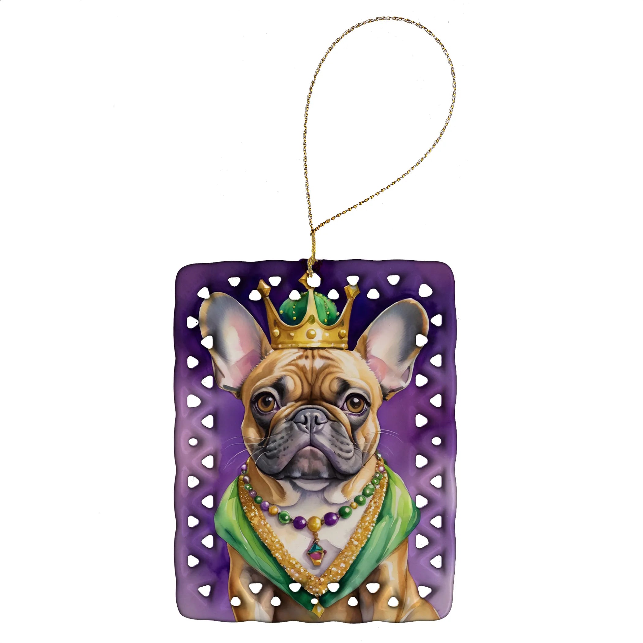 King of Mardi Gras Porcelain Ornament