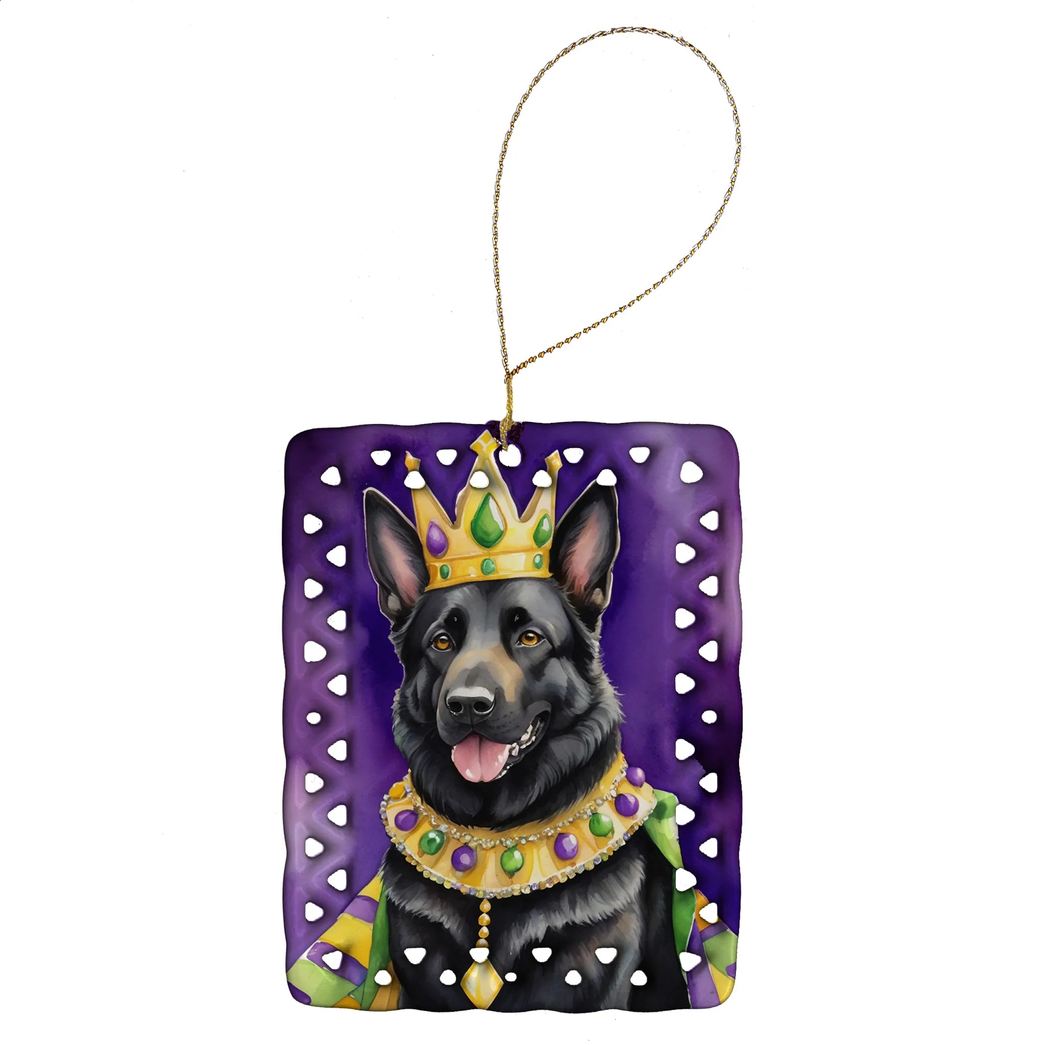 King of Mardi Gras Porcelain Ornament