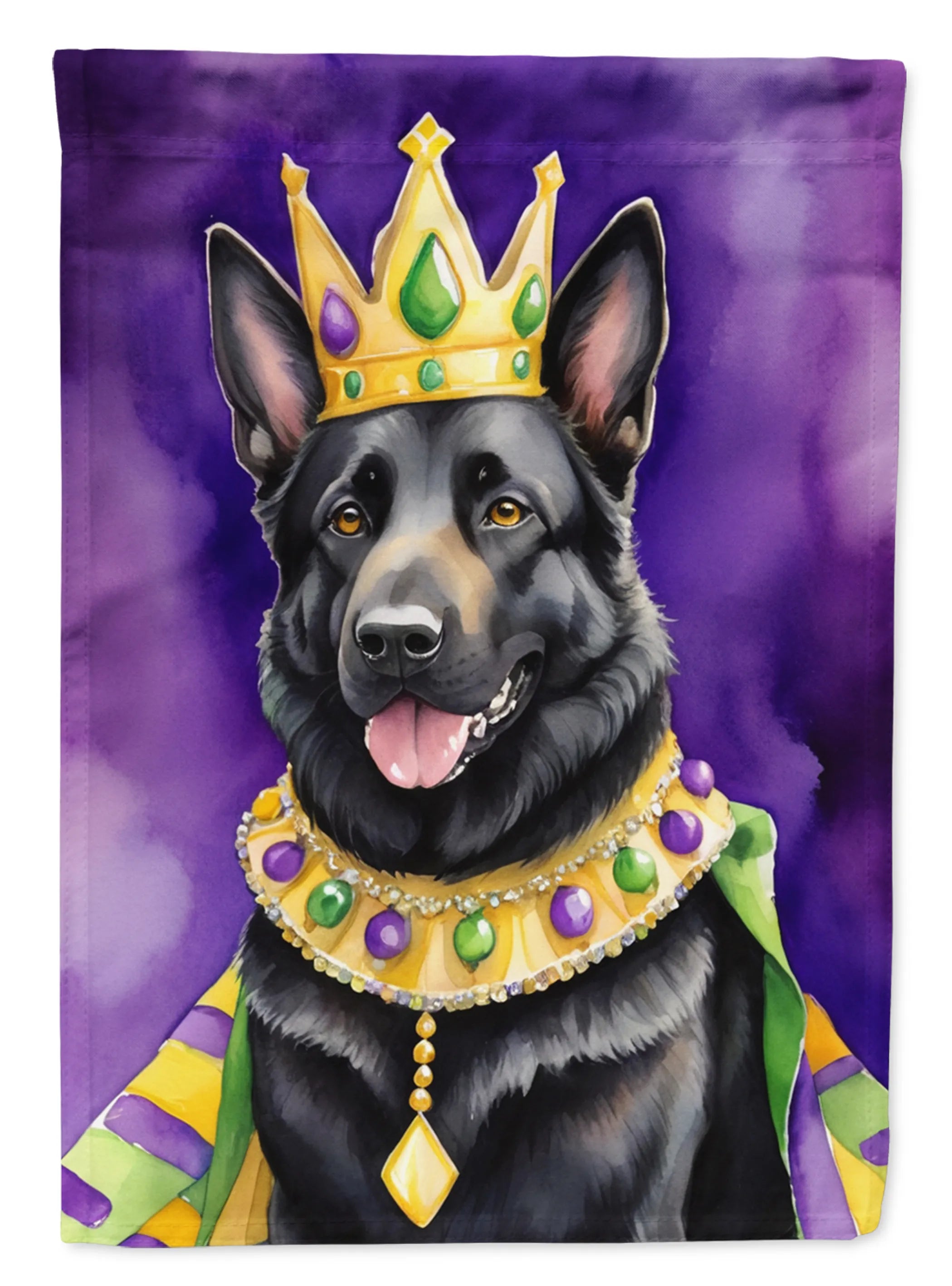 King of Mardi Gras Decorative Flag - Size: GARDEN SIZE | Pack Of: 1 | Collection name: King of mardi gras