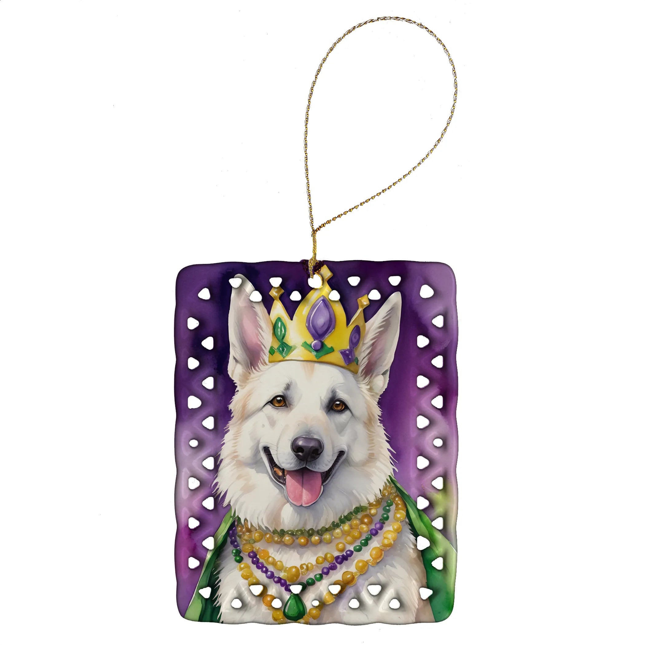King of Mardi Gras Porcelain Ornament