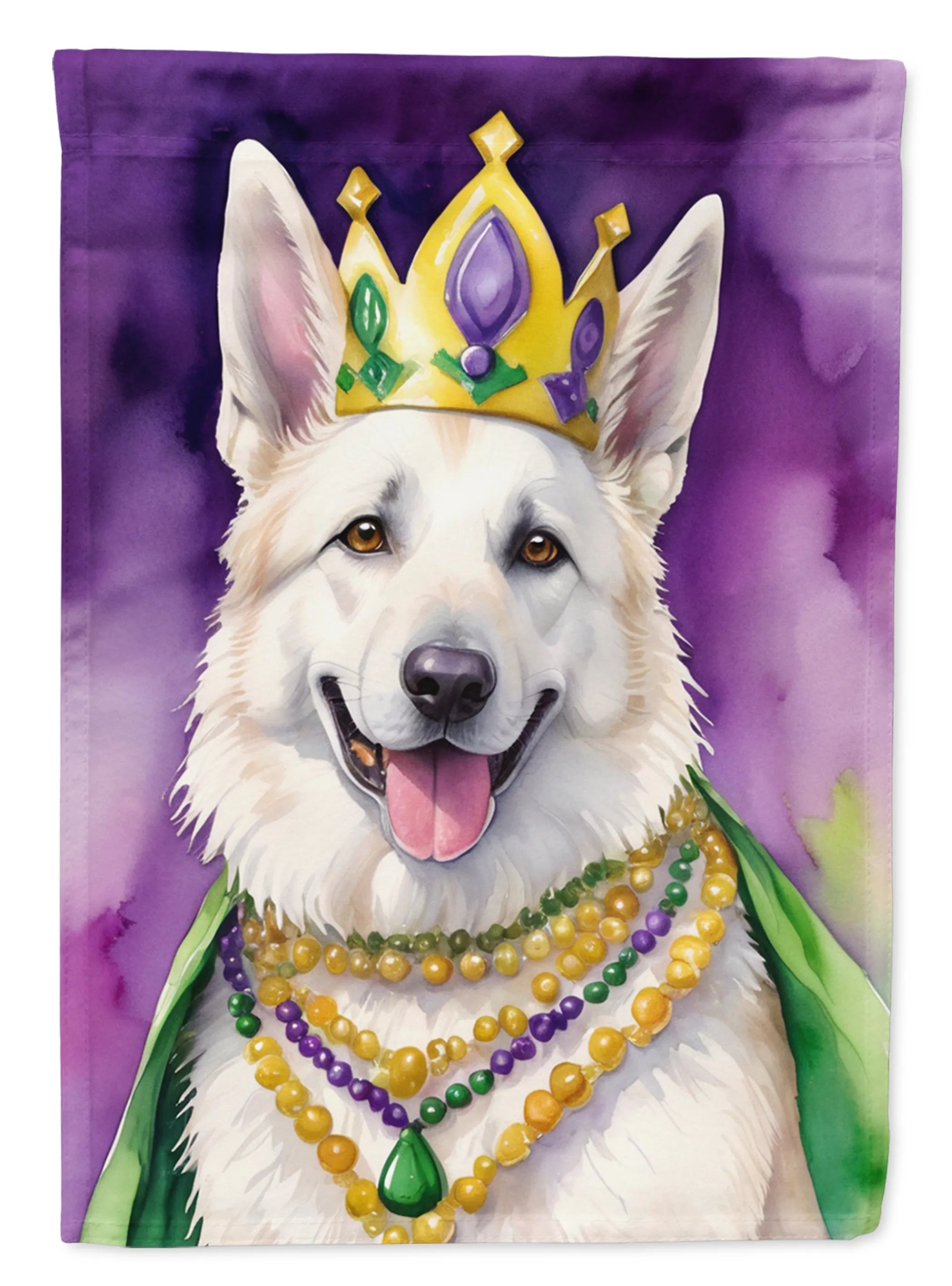 King of Mardi Gras Decorative Flag - Size: GARDEN SIZE | Pack Of: 1 | Collection name: King of mardi gras
