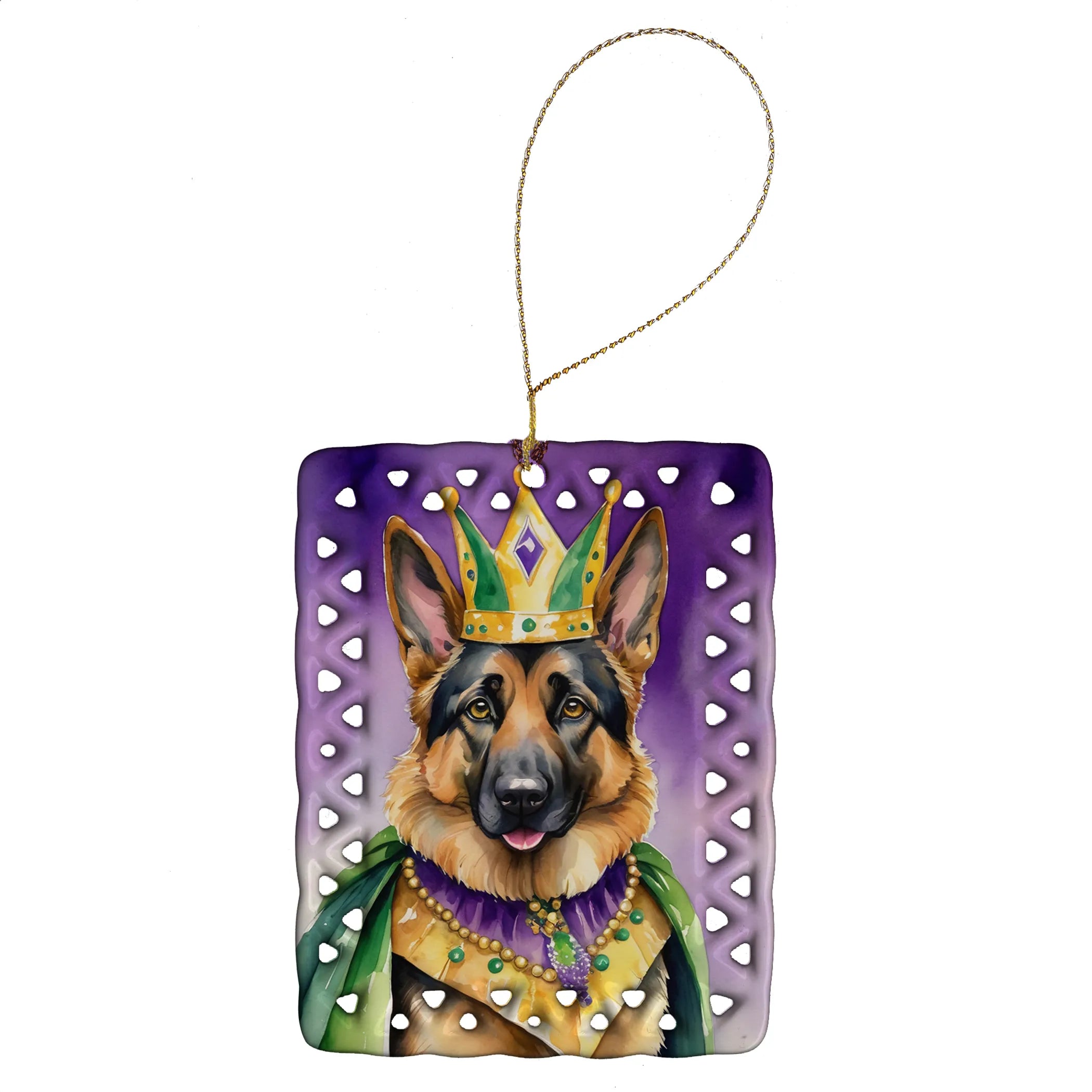 King of Mardi Gras Porcelain Ornament