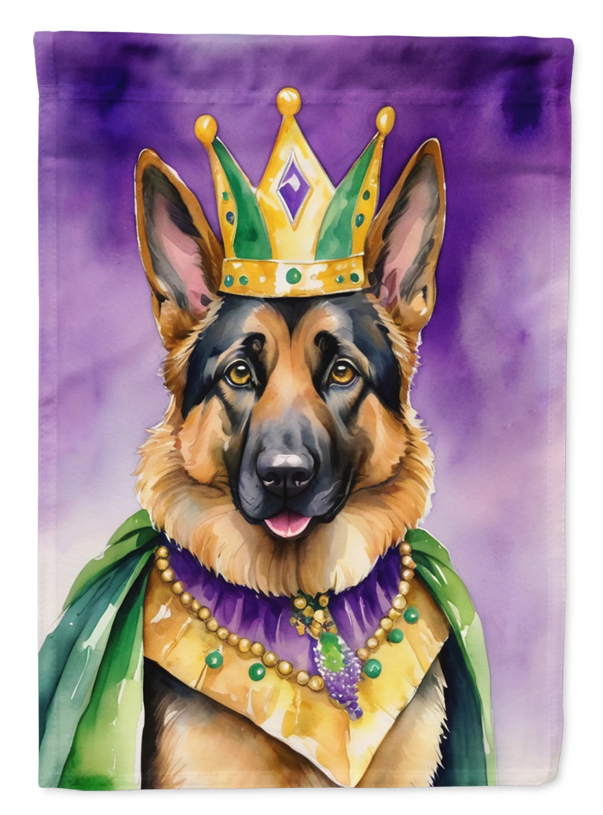 King of Mardi Gras Decorative Flag - Size: GARDEN SIZE | Pack Of: 1 | Collection name: King of mardi gras