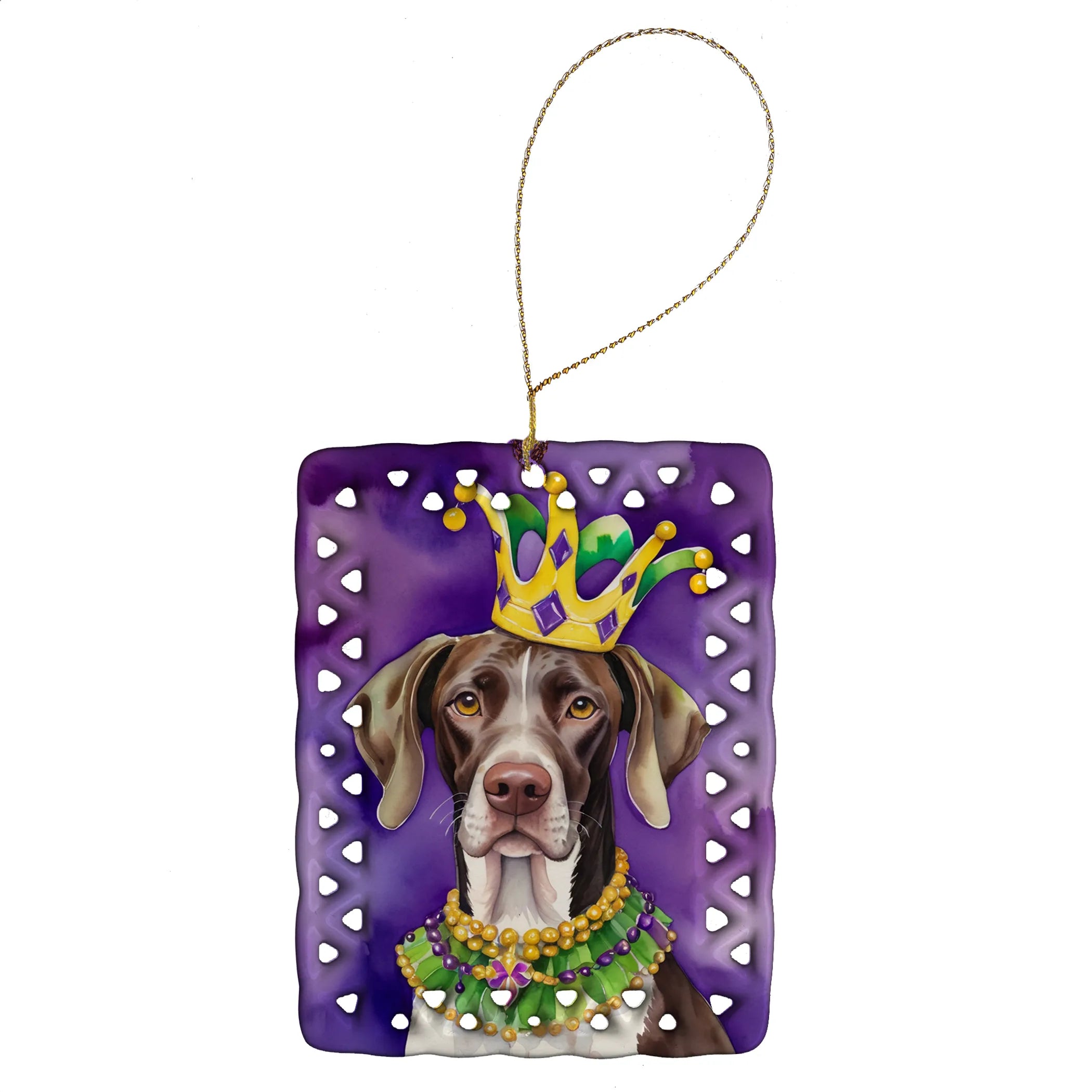 King of Mardi Gras Porcelain Ornament