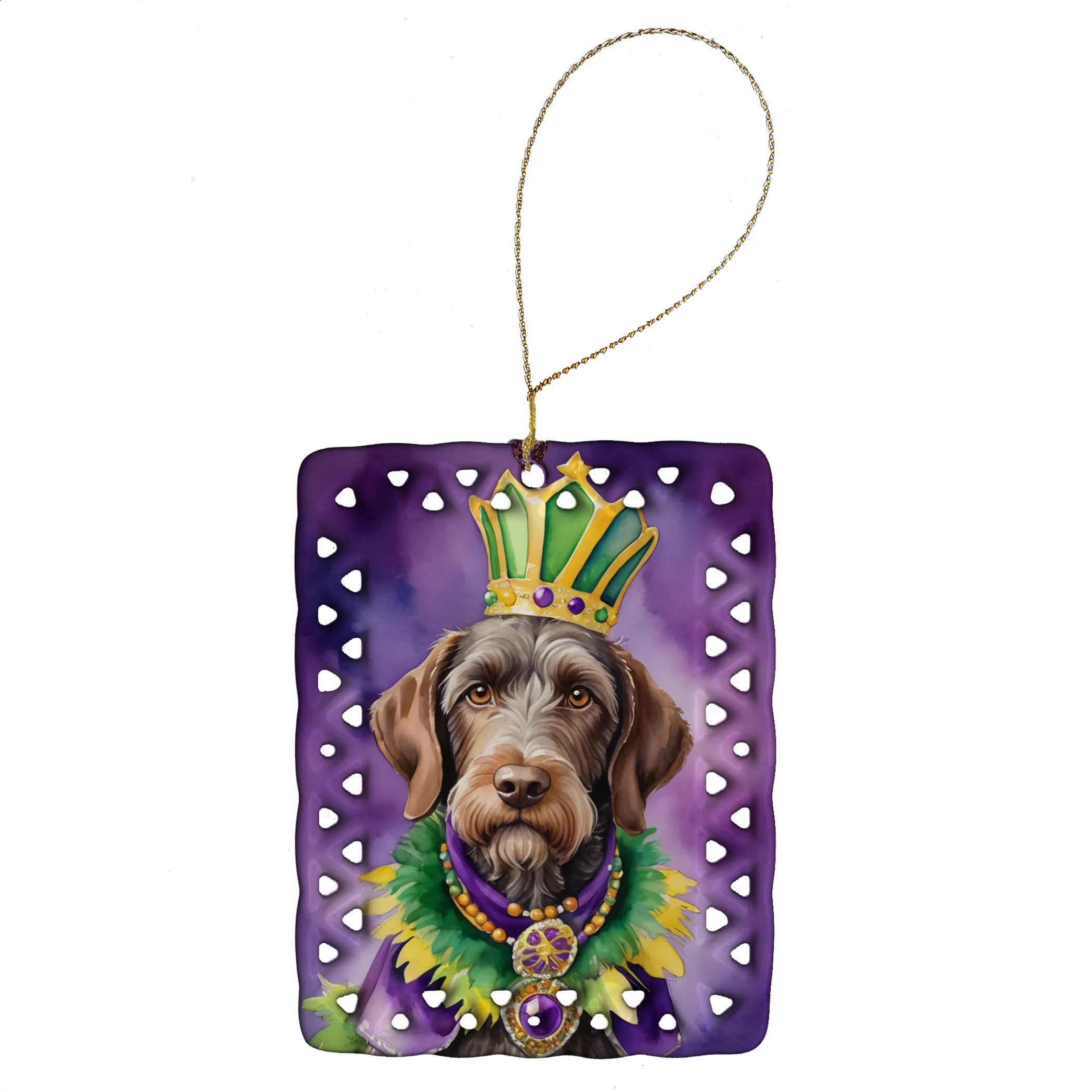 King of Mardi Gras Porcelain Ornament