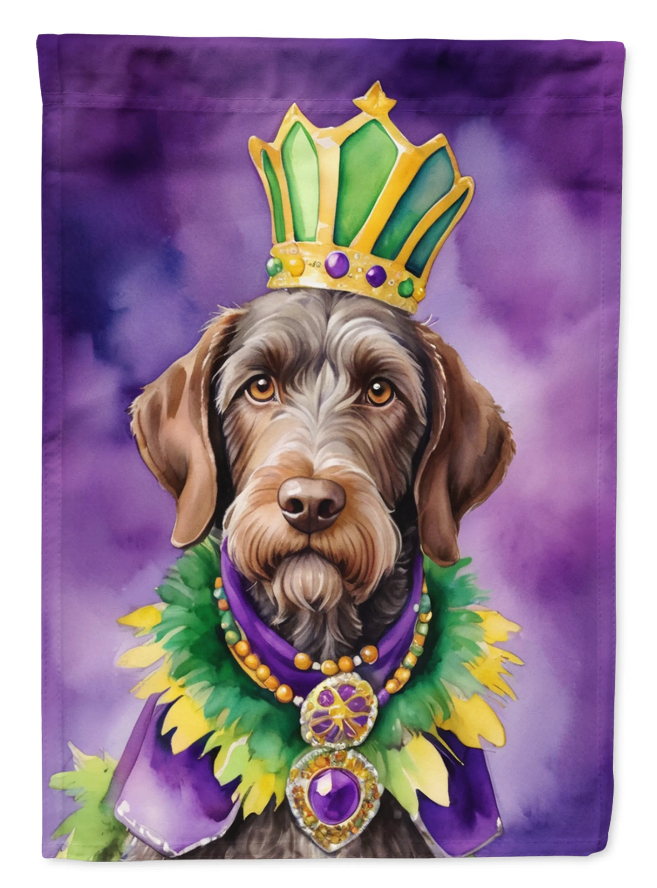 King of Mardi Gras Decorative Flag - Size: GARDEN SIZE | Pack Of: 1 | Collection name: King of mardi gras
