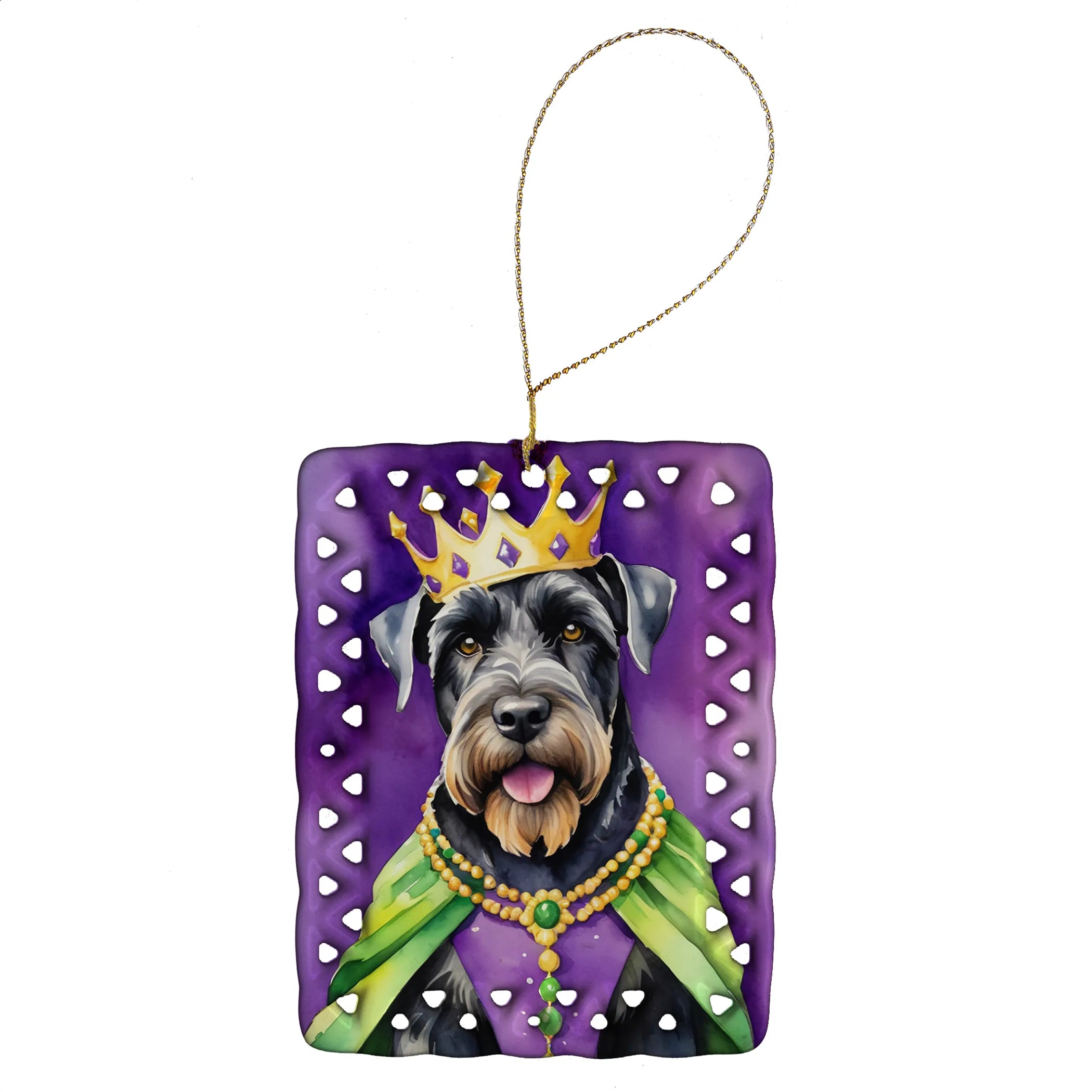 King of Mardi Gras Porcelain Ornament