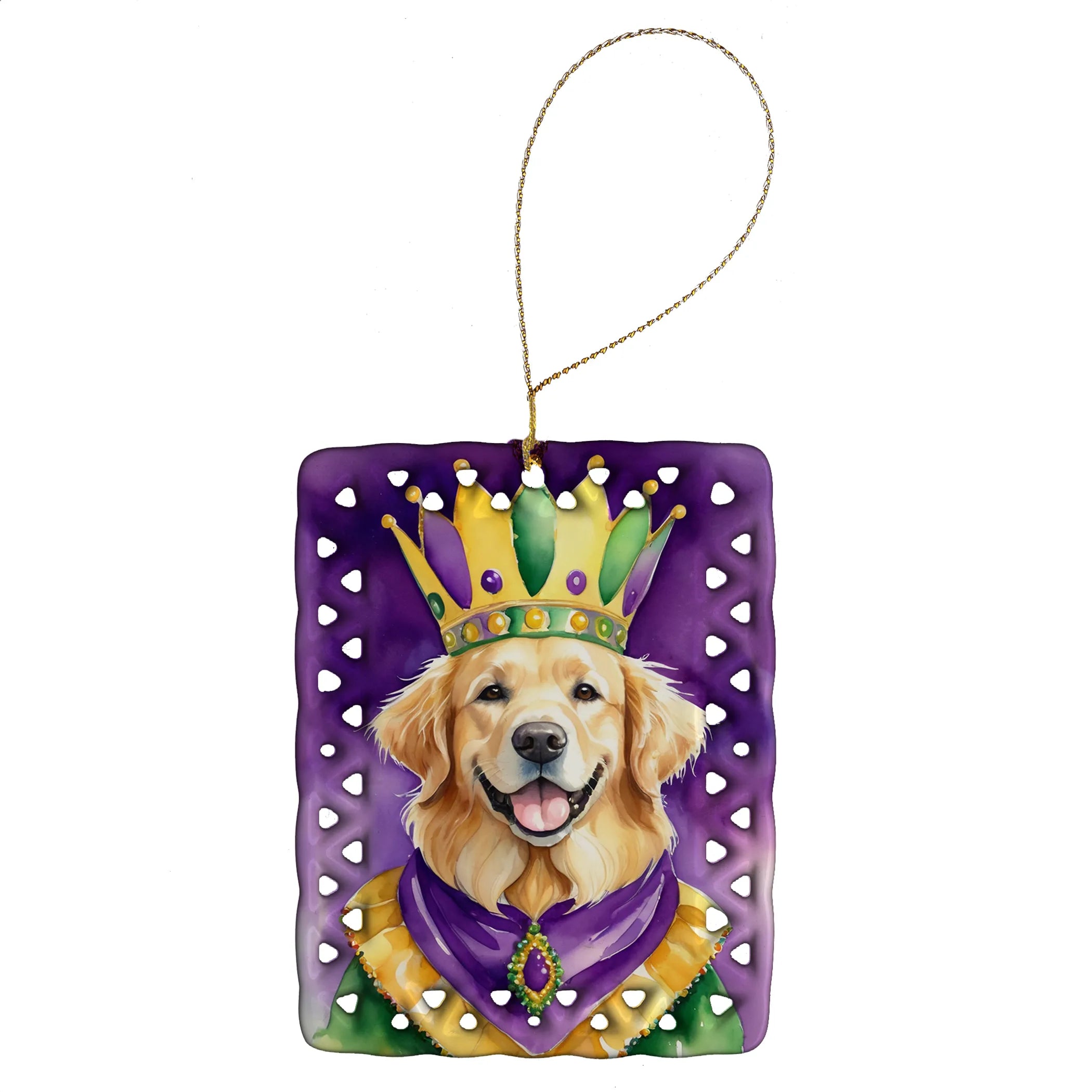 King of Mardi Gras Porcelain Ornament