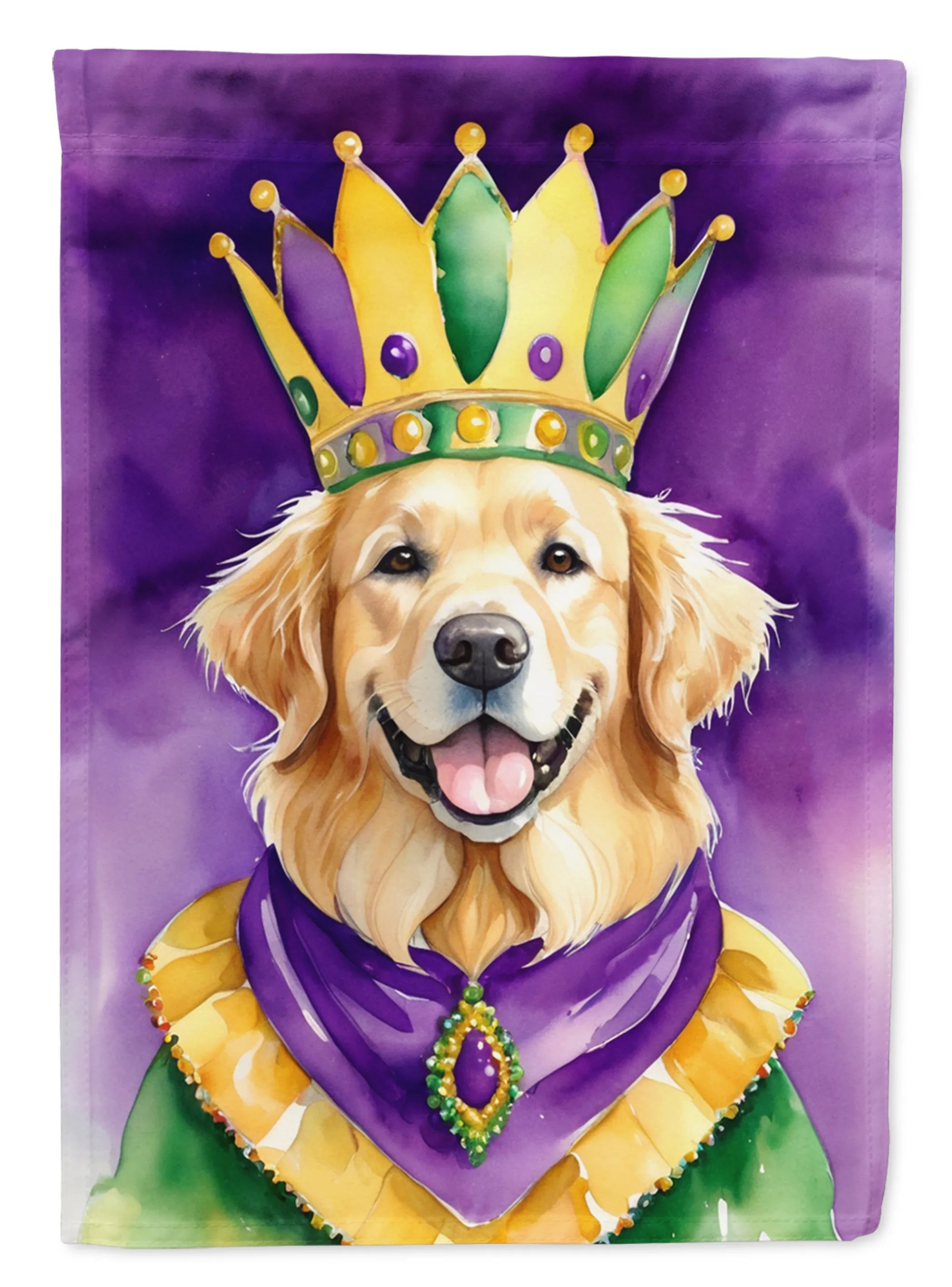 King of Mardi Gras Decorative Flag - Size: GARDEN SIZE | Pack Of: 1 | Collection name: King of mardi gras