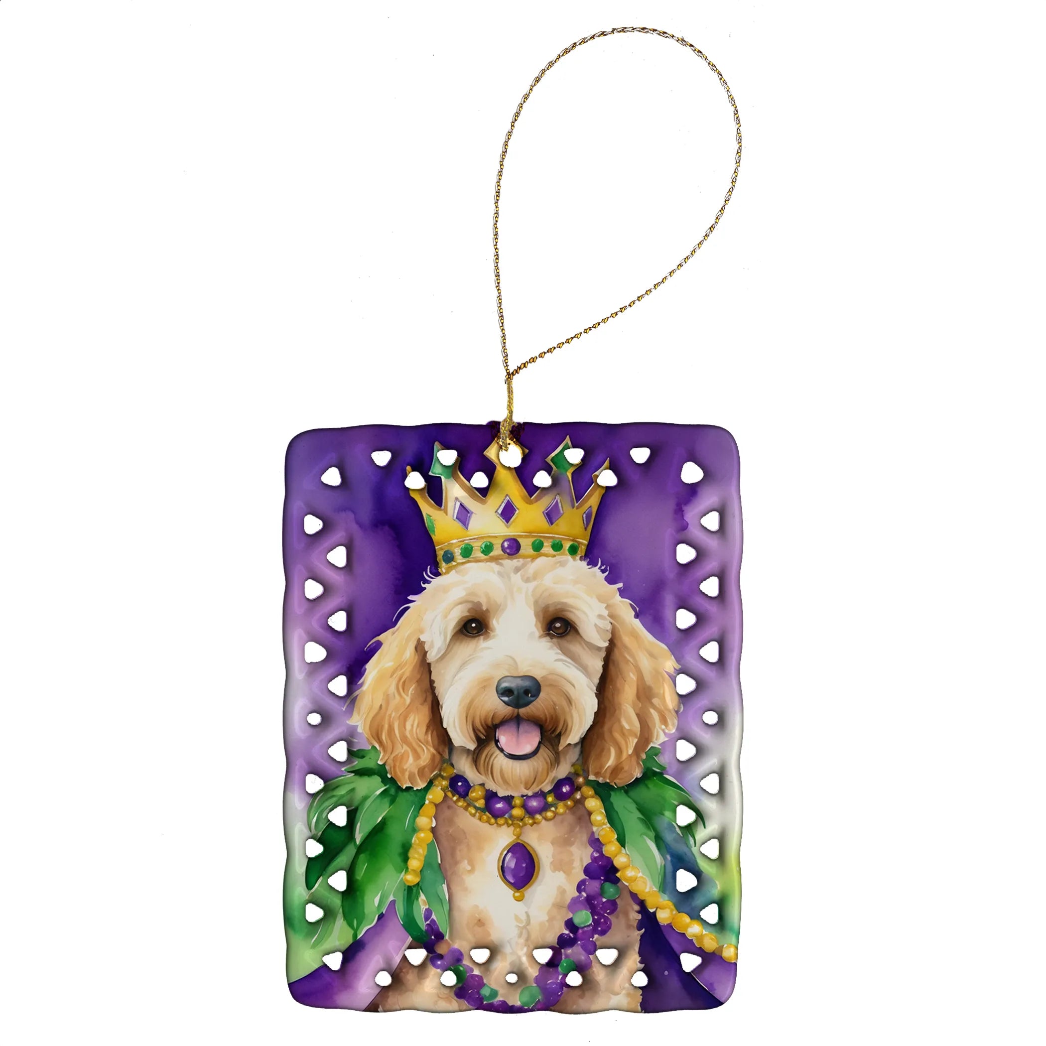 King of Mardi Gras Porcelain Ornament