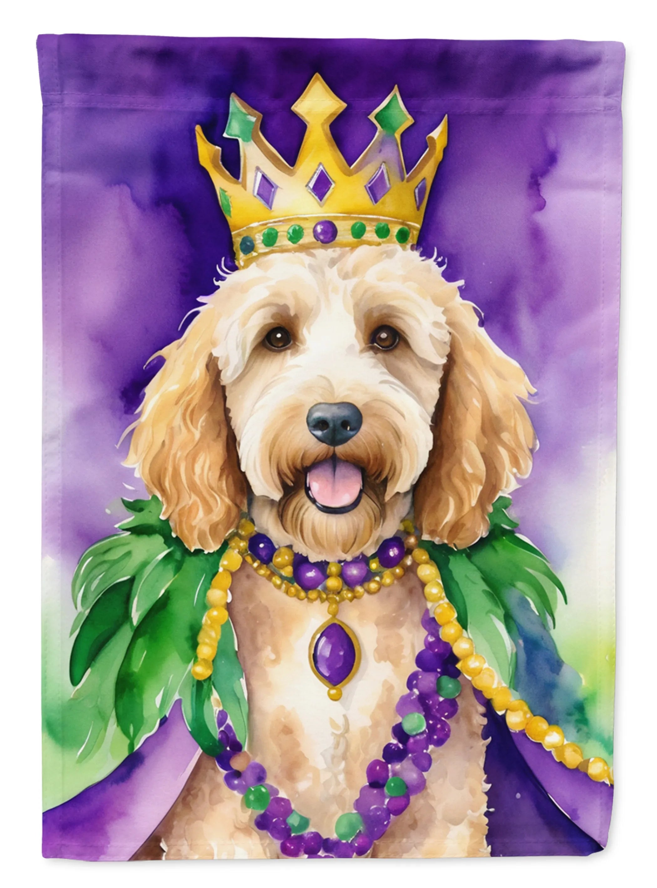 King of Mardi Gras Decorative Flag - Size: GARDEN SIZE | Pack Of: 1 | Collection name: King of mardi gras