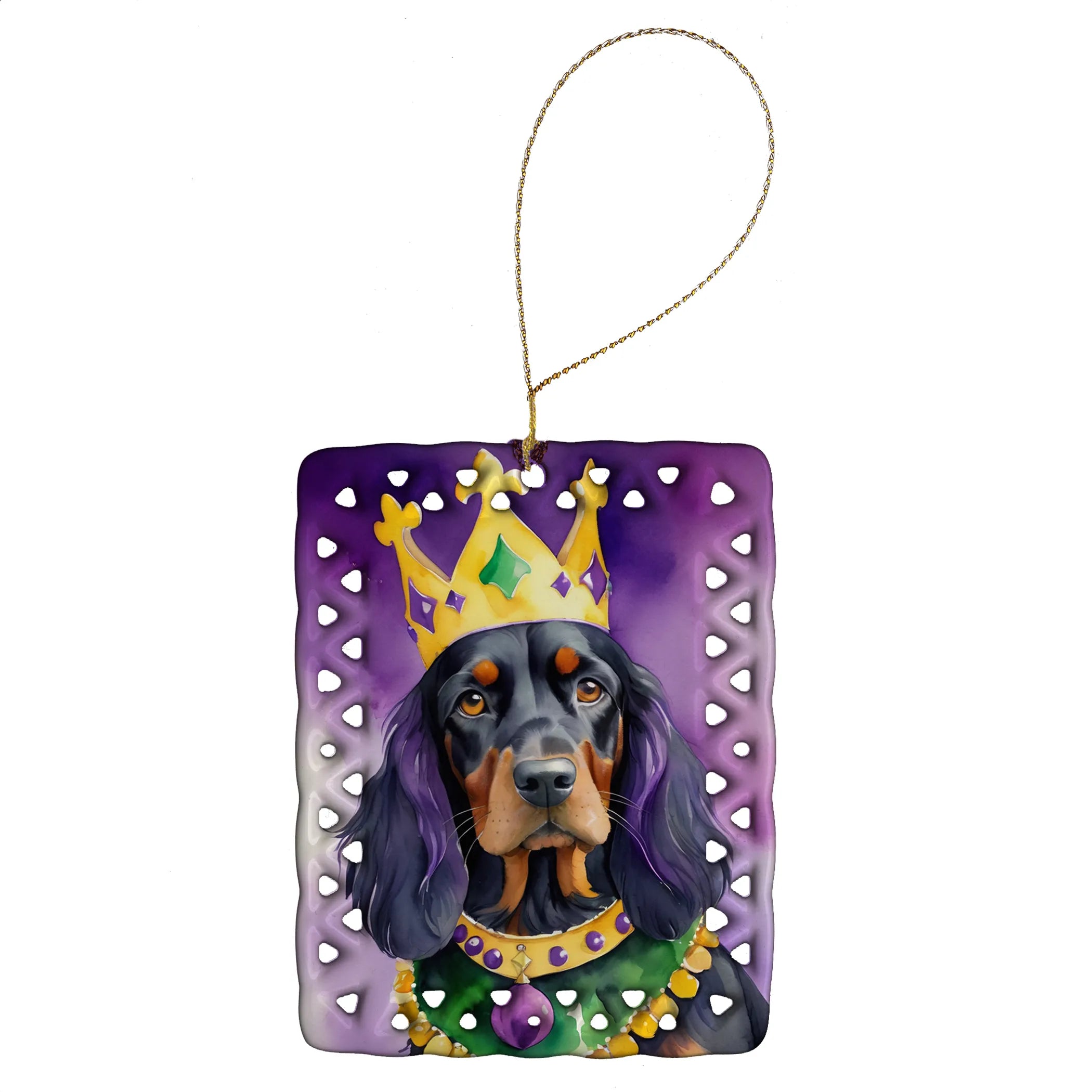 King of Mardi Gras Porcelain Ornament